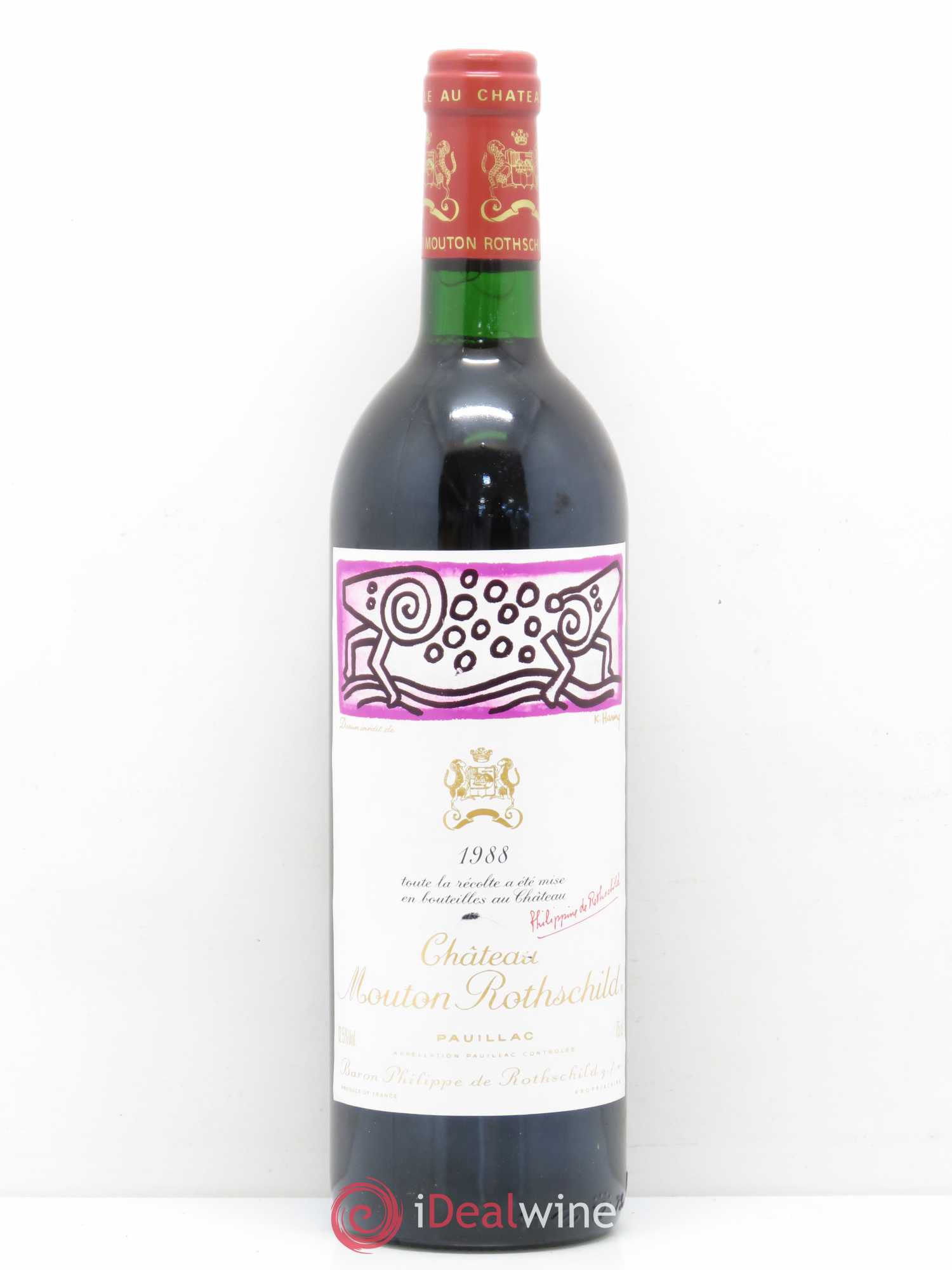 Château Mouton Rothschild 1er Grand Cru Classé 1988 - Lot de 1 bouteille - 0