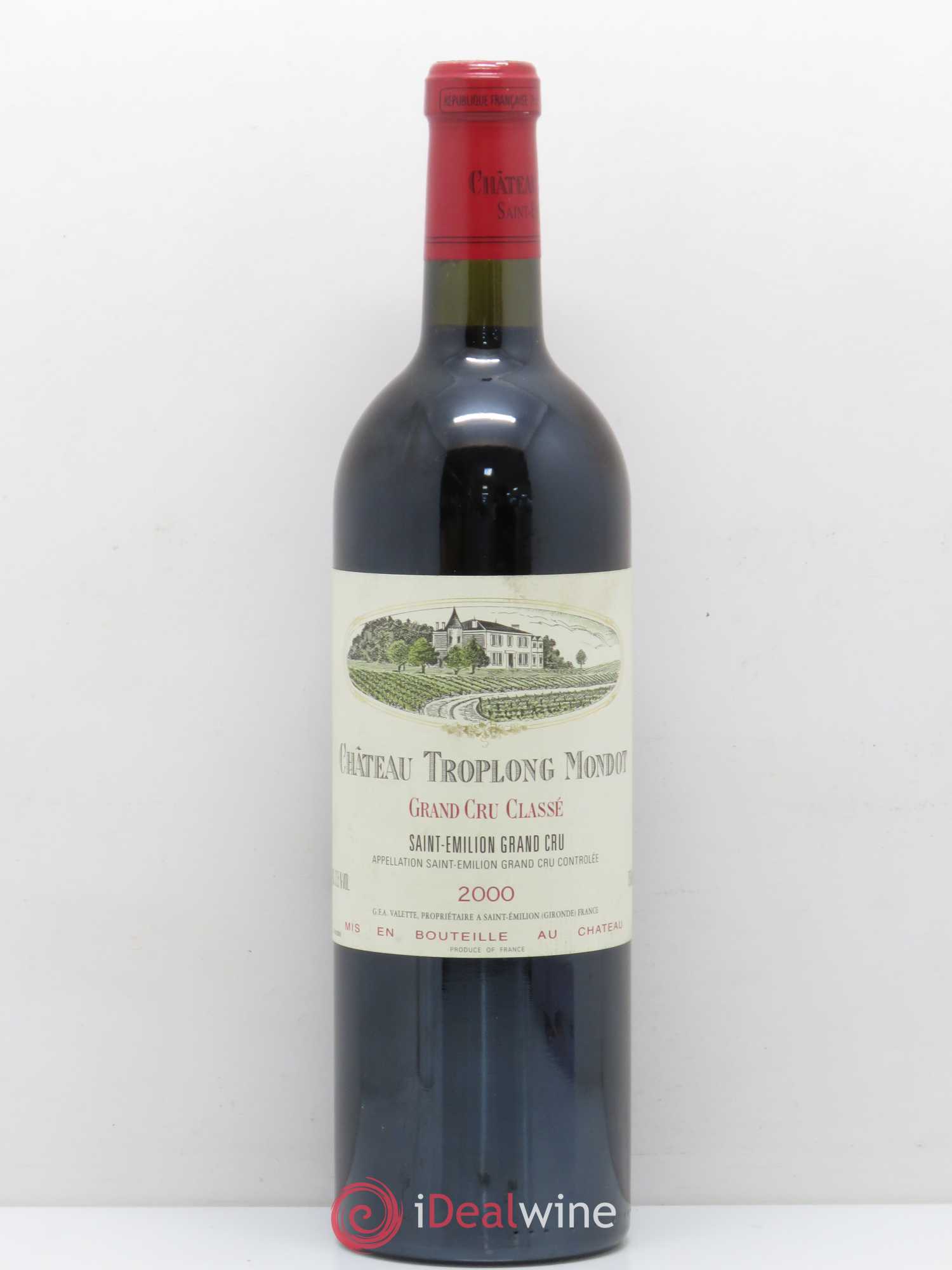 Château Troplong Mondot 1er Grand Cru Classé B 2000 - Lot de 1 bouteille - 0