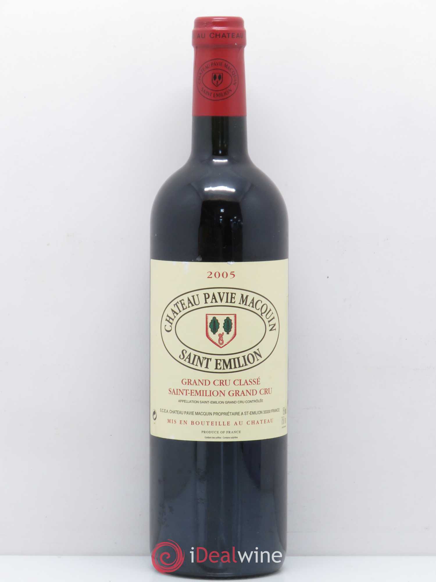 Château Pavie Macquin 1er Grand Cru Classé B 2005 - Lot de 1 bouteille - 0