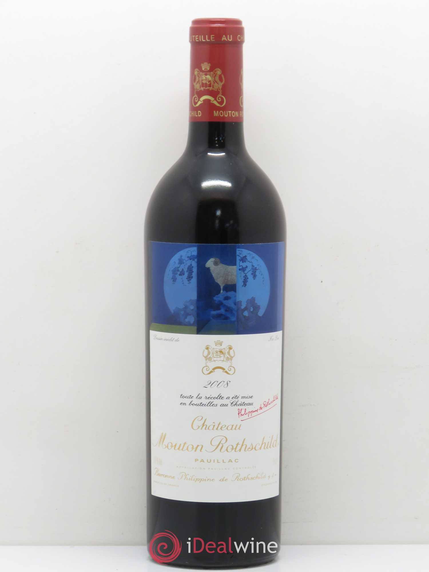 Château Mouton Rothschild 1er Grand Cru Classé 2008 - Lot de 1 bouteille - 0