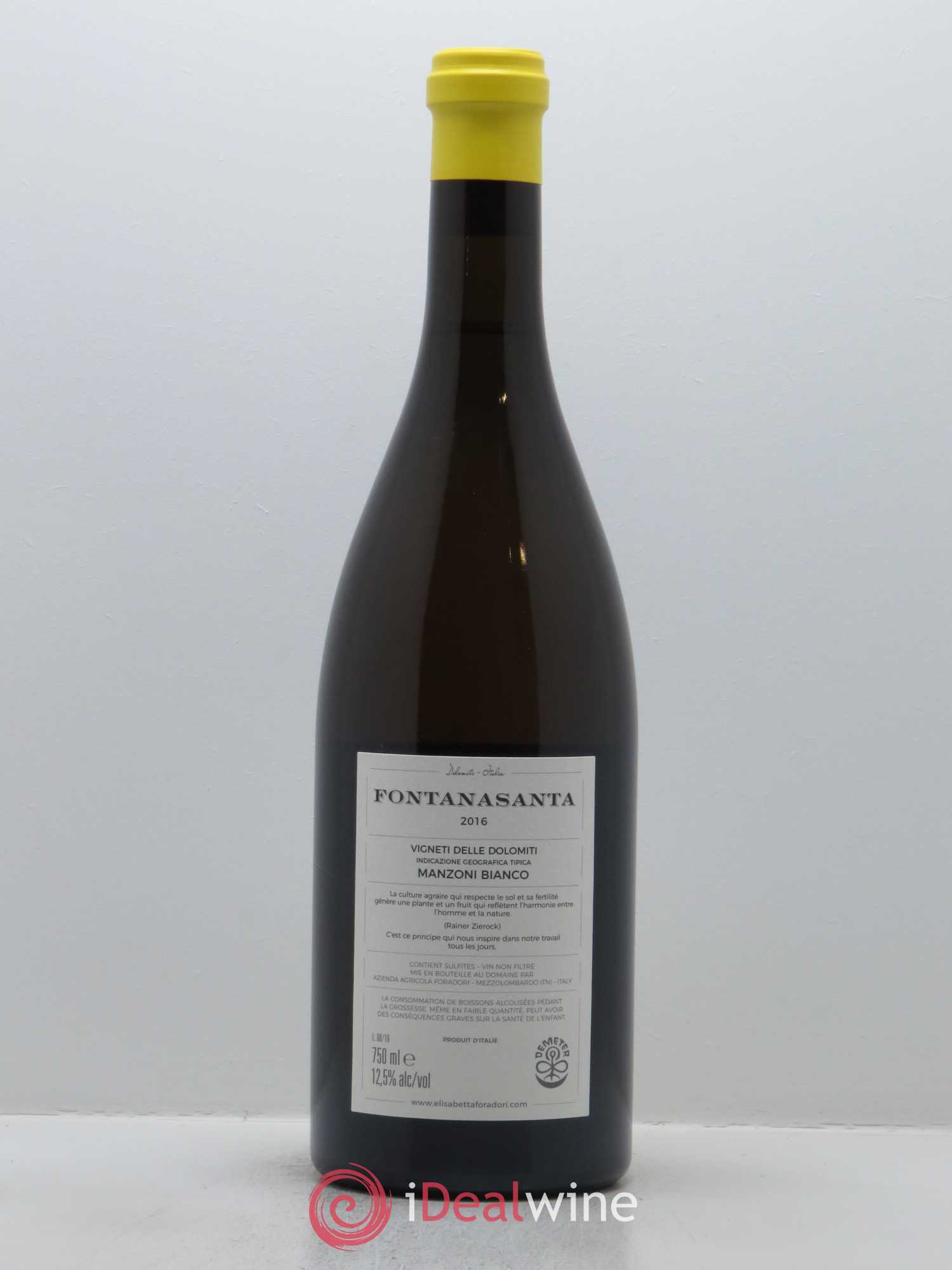 Vigneti delle Dolomiti IGT Fontanasanta Manzoni Elisabetta Foradori 2016 - Lot de 1 bouteille - 1
