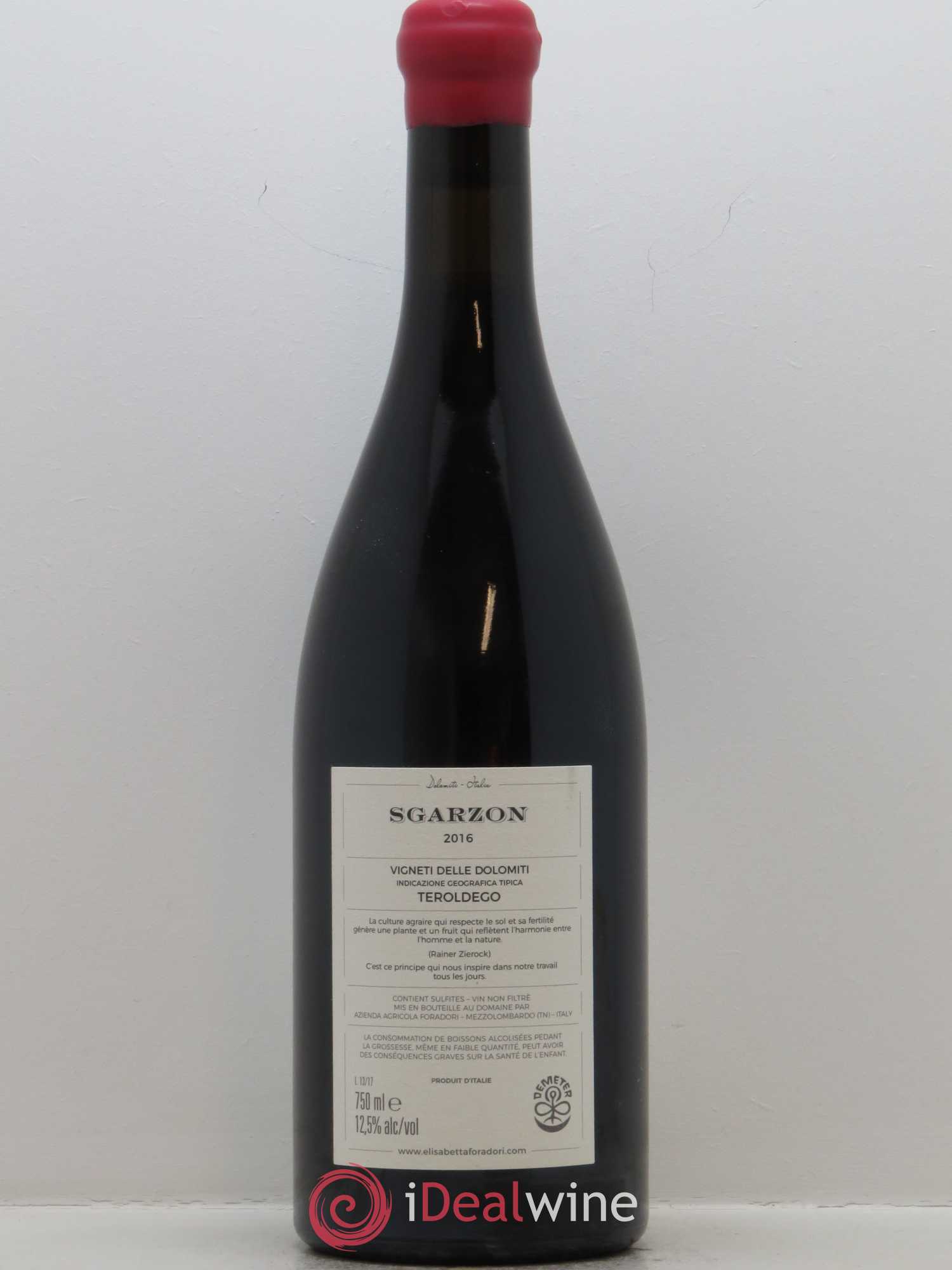 Vigneti delle Dolomiti IGT Sgarzon - Teroldego Elisabetta Foradori 2016 - Posten von 1 Flasche - 1