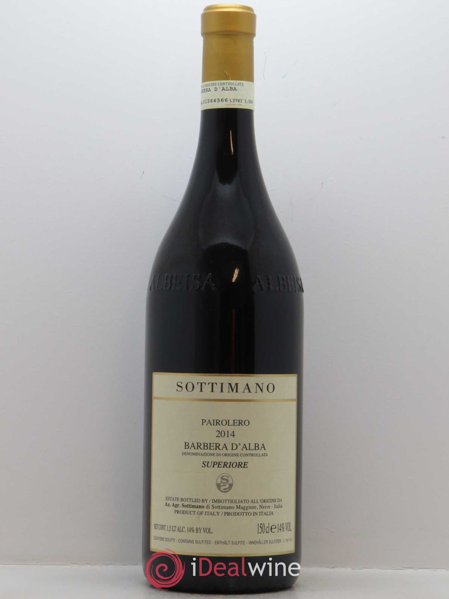 Barbera d'Alba Pairolero Sottimano 2014 - Lot de 1 magnum - 0