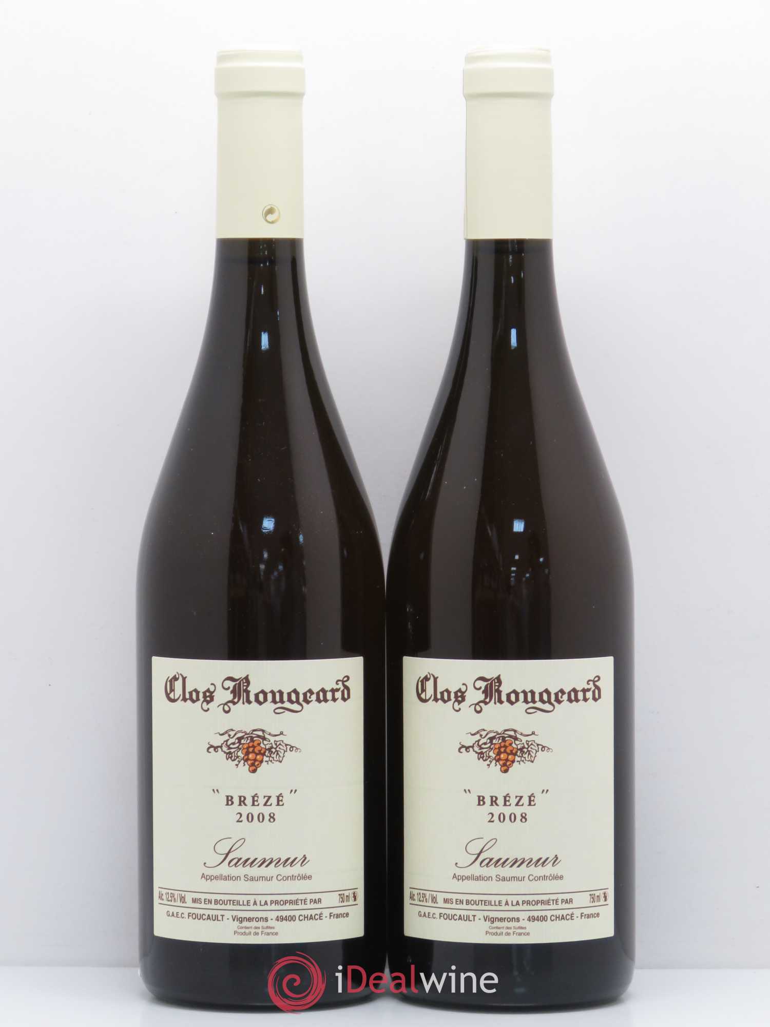 Saumur Brézé Clos Rougeard 2008 - Lot de 2 bouteilles - 0