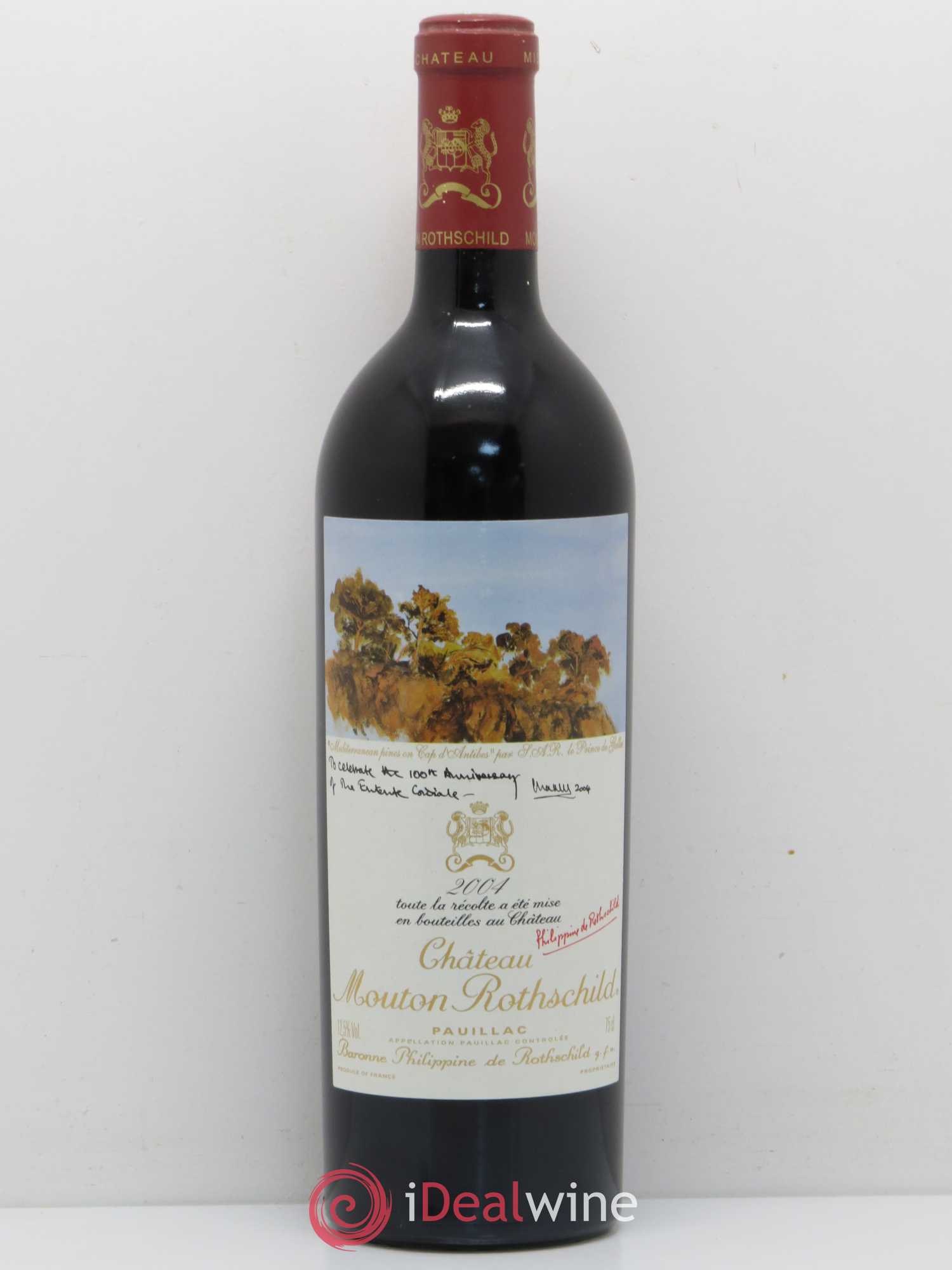 Château Mouton Rothschild 1er Grand Cru Classé 2004 - Lot de 1 bouteille - 0