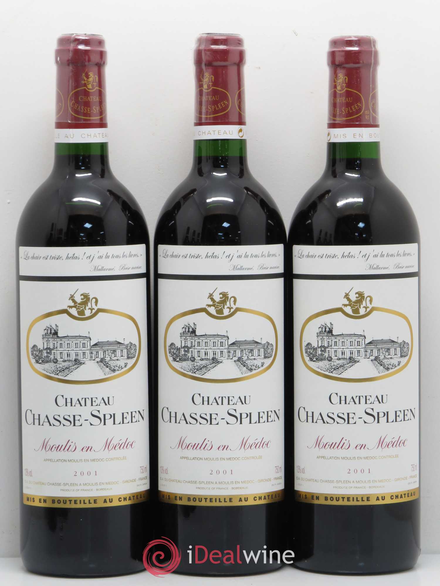 Château Chasse Spleen 2001 - Lot de 6 bouteilles - 1