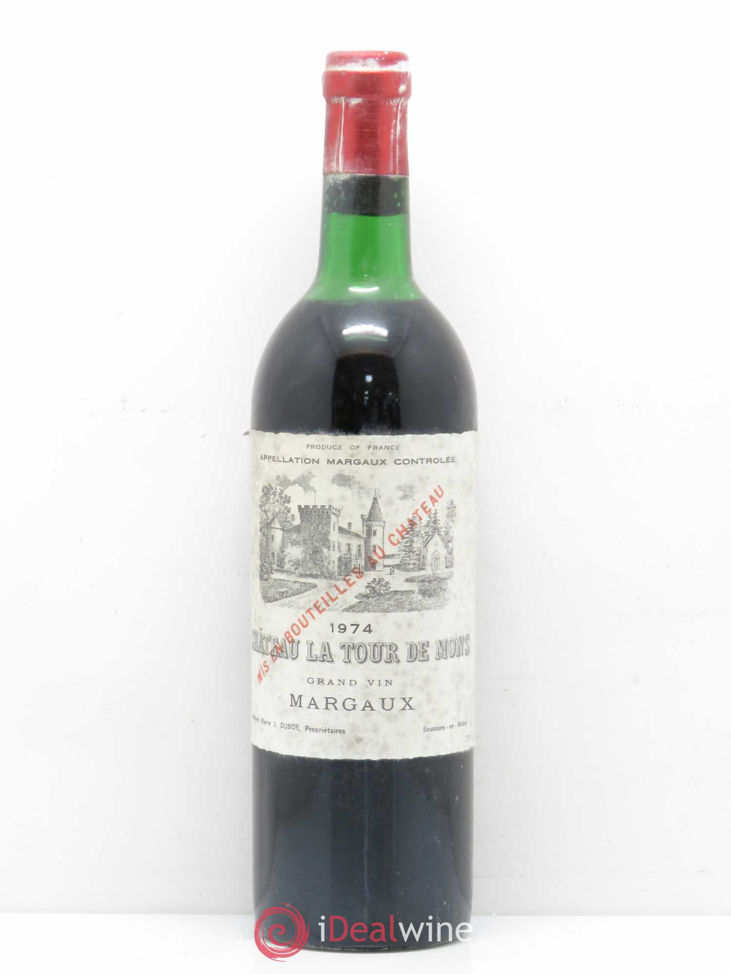 Château la Tour de Mons Cru Bourgeois 1974 - Lot de 1 bouteille - 0