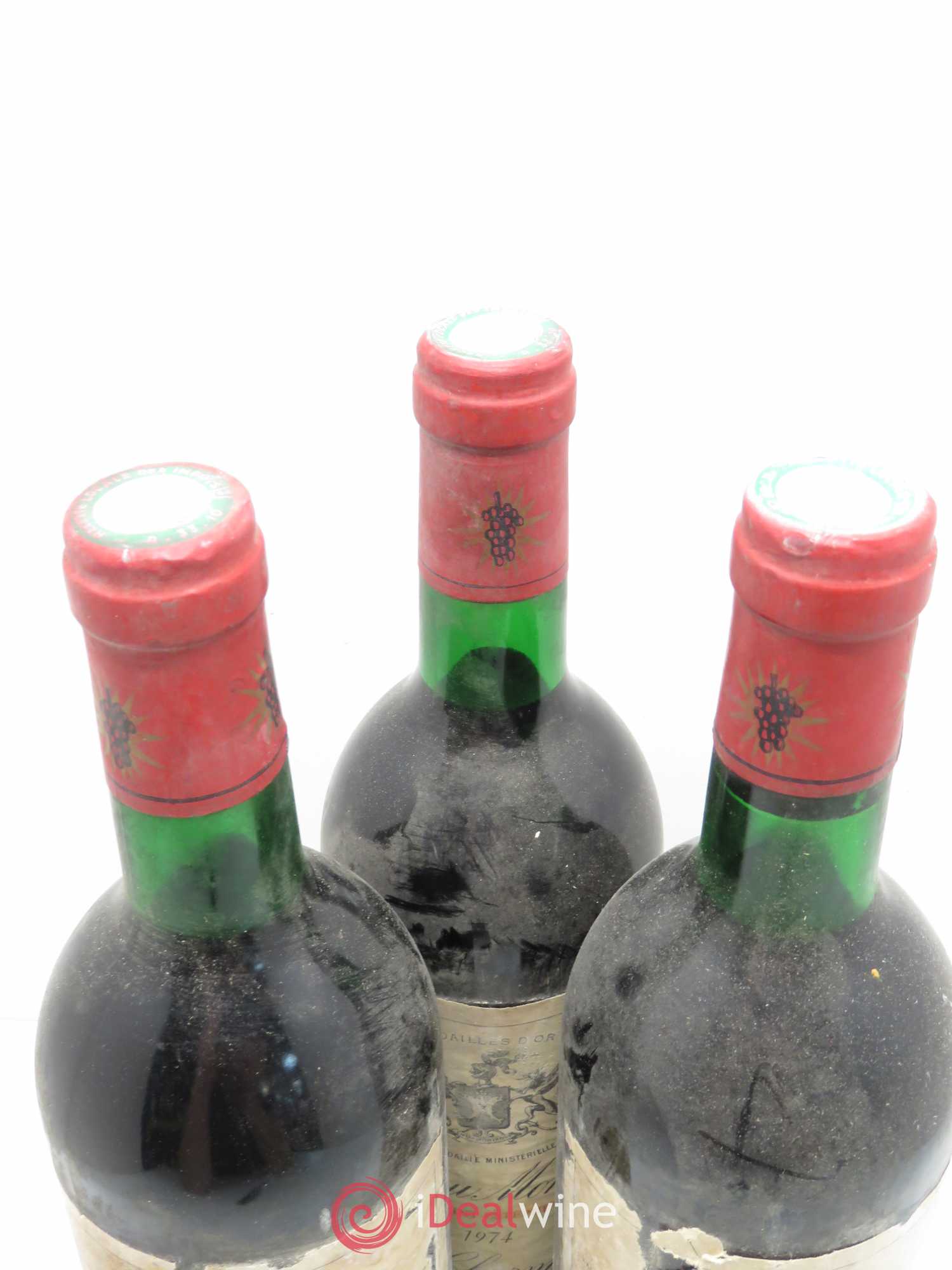 Château Montrose 2ème Grand Cru Classé 1974 - Lot de 3 bouteilles - 1