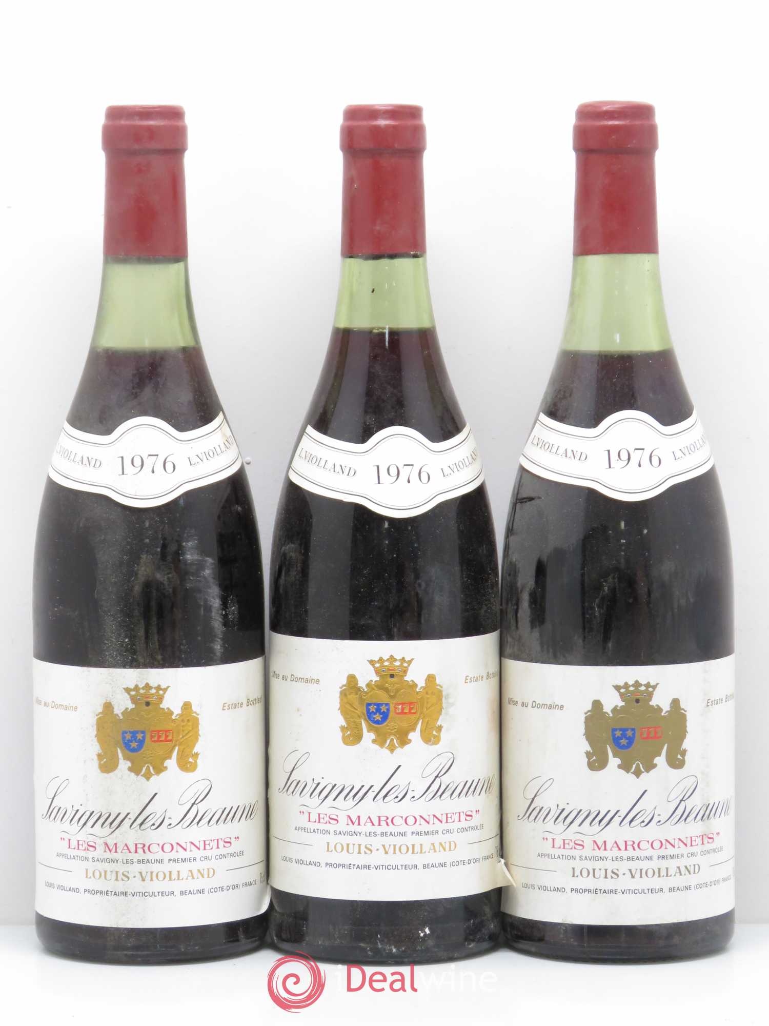 Savigny-lès-Beaune 1er Cru Marconnets Louis Violland 1976 - Lot de 6 bouteilles - 1