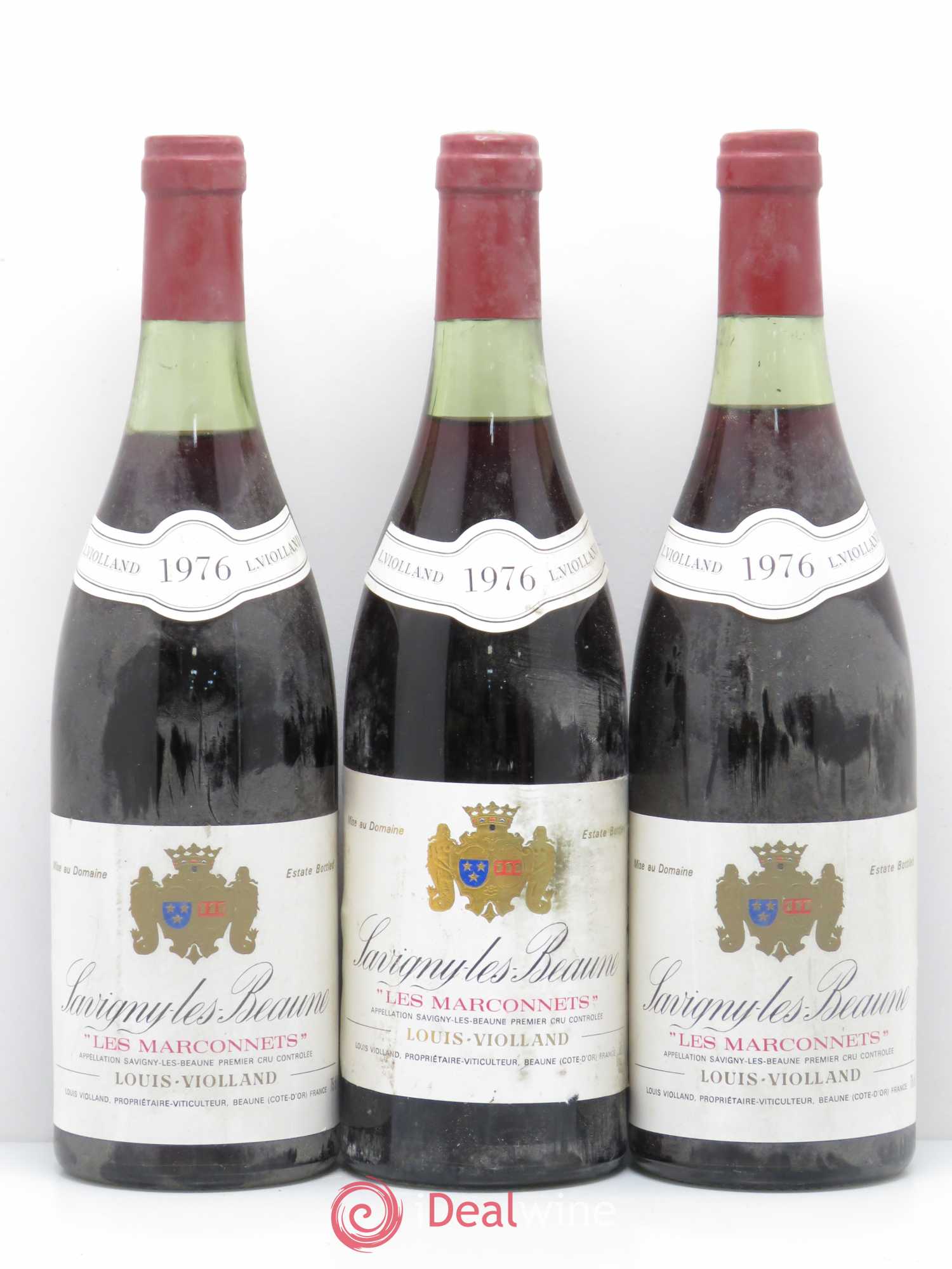 Savigny-lès-Beaune 1er Cru Marconnets Louis Violland 1976 - Lot de 6 bouteilles - 2