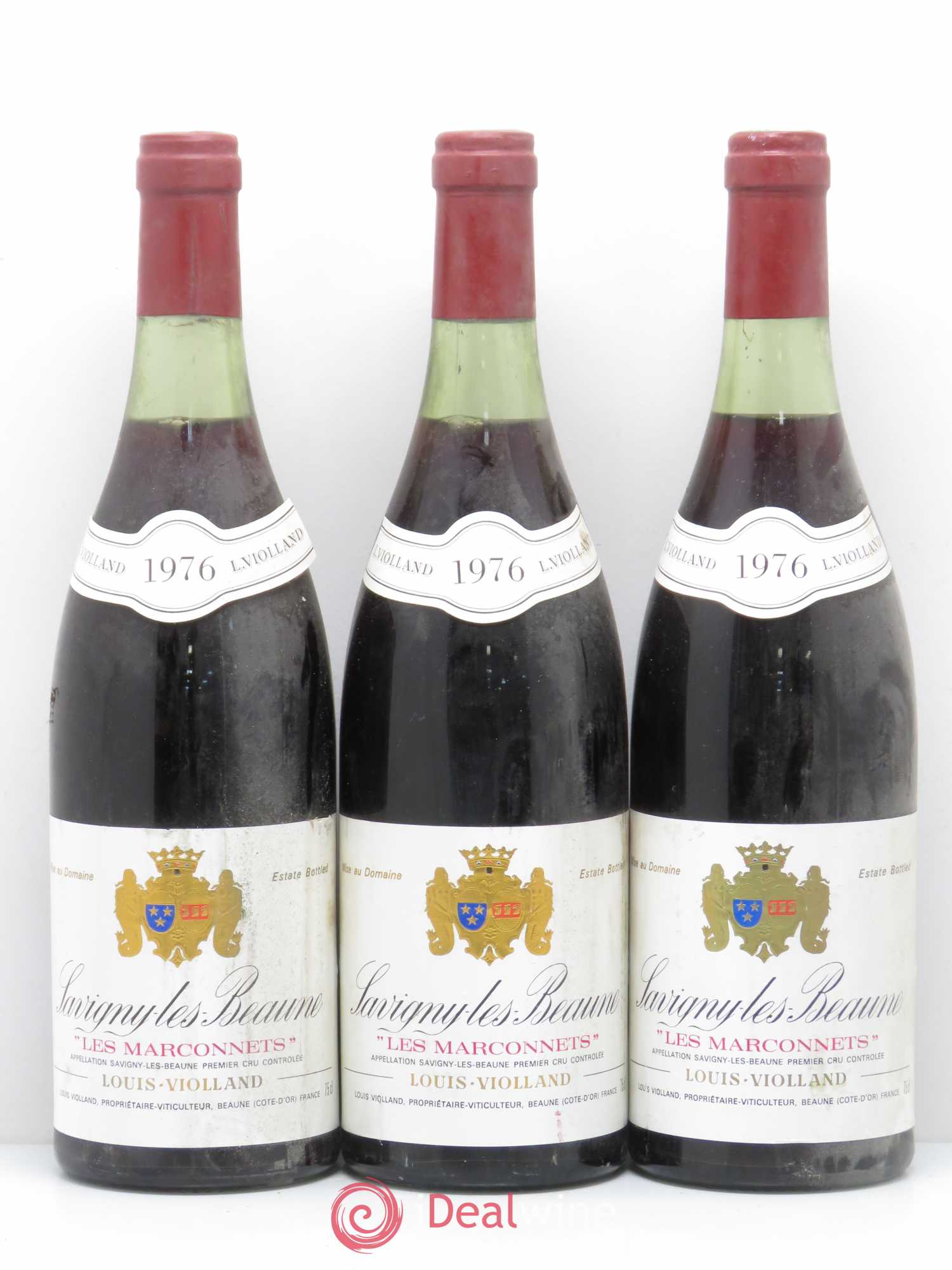 Savigny-lès-Beaune 1er Cru Marconnets Louis Violland 1976 - Lot de 3 bouteilles - 0