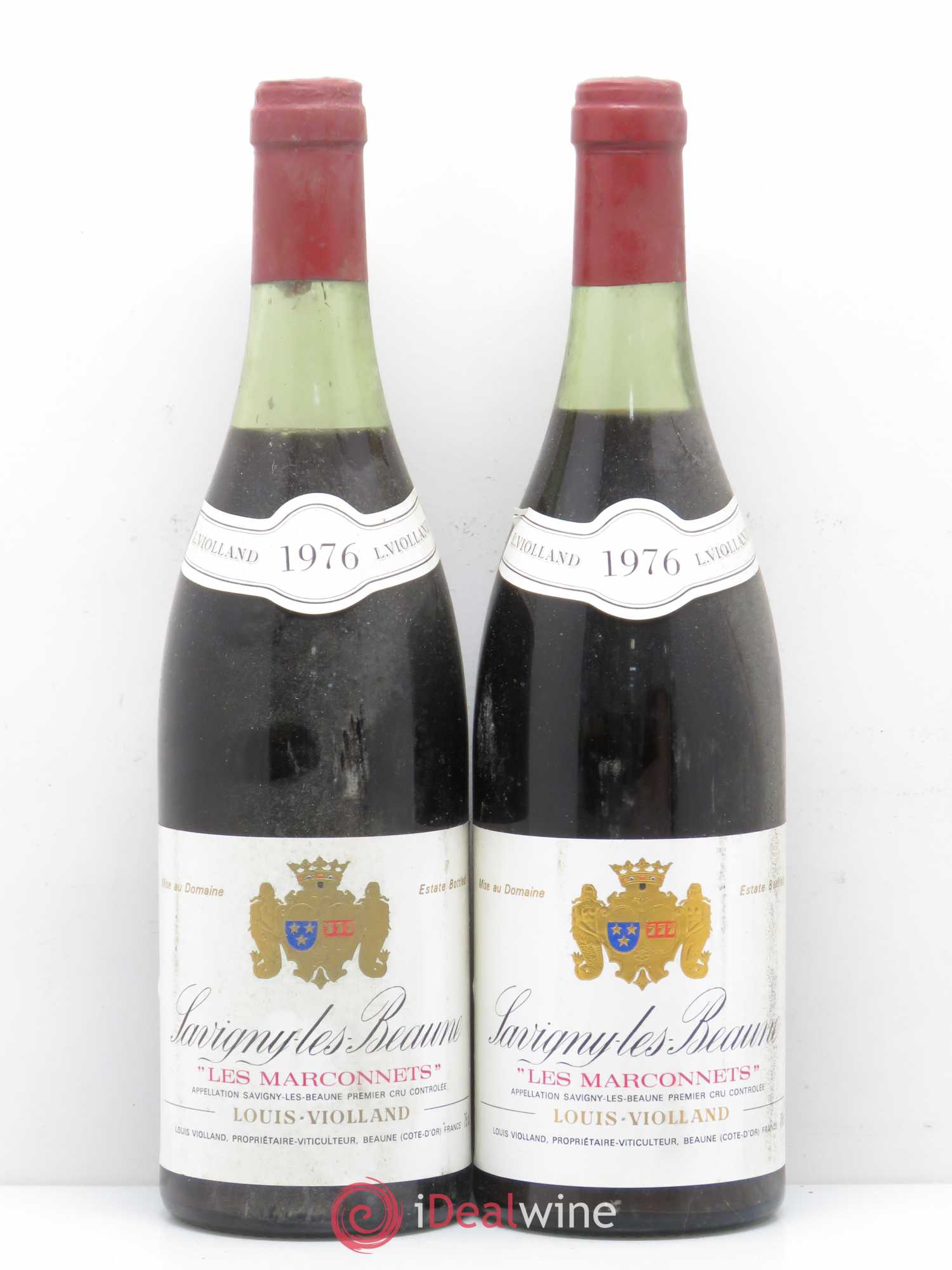 Savigny-lès-Beaune 1er Cru Marconnets Louis Viollard 1976 - Lot de 2 bouteilles - 0
