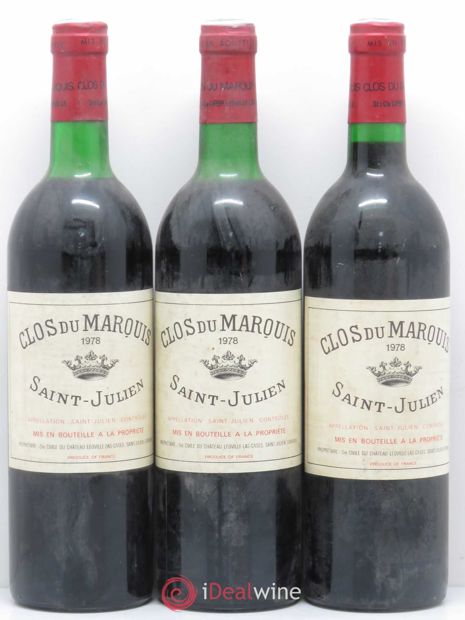 Clos du Marquis 1978 - Lot de 3 bouteilles - 0