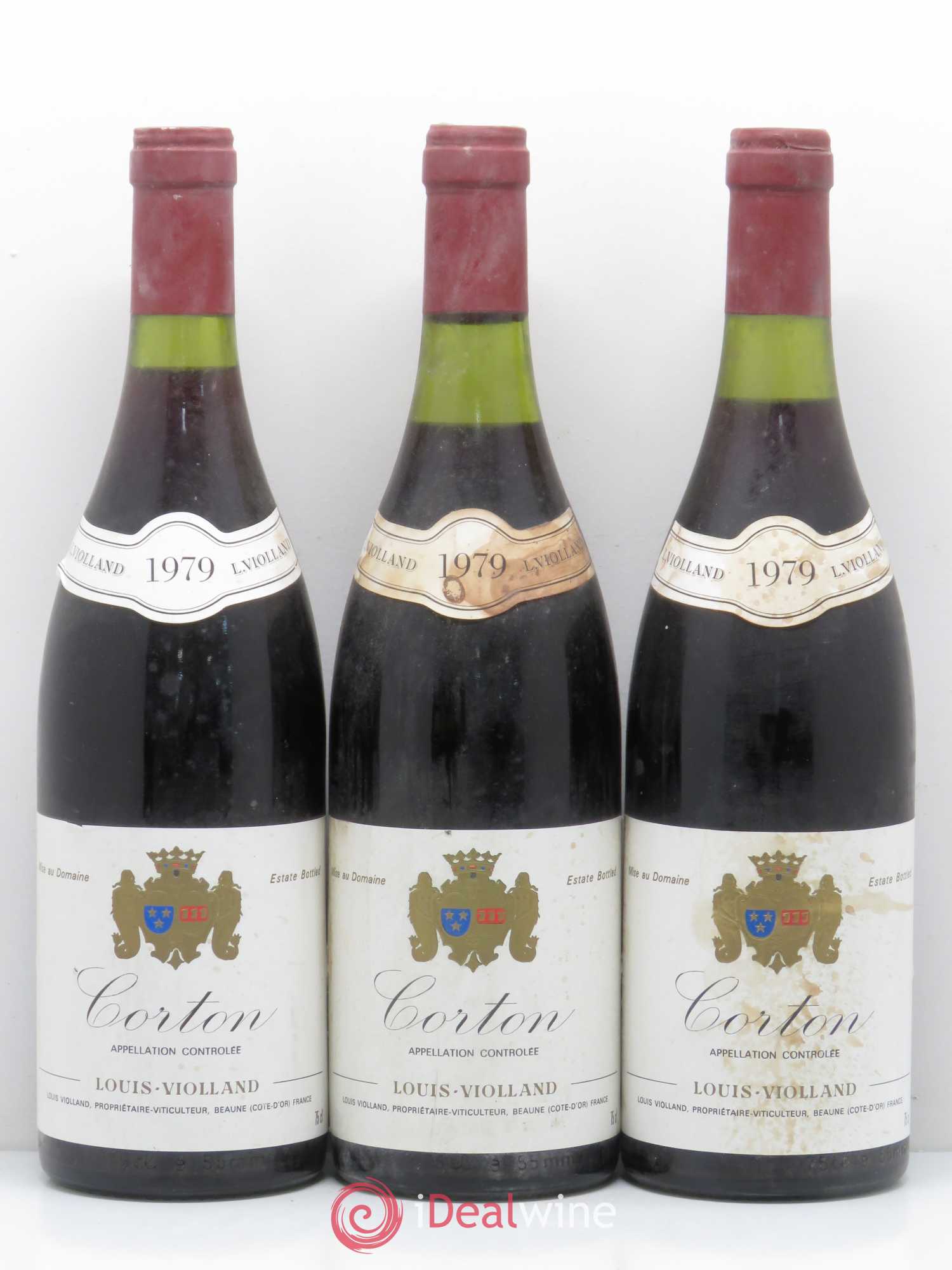 Corton Grand Cru L. Violland 1979 - Lot de 3 bouteilles - 0