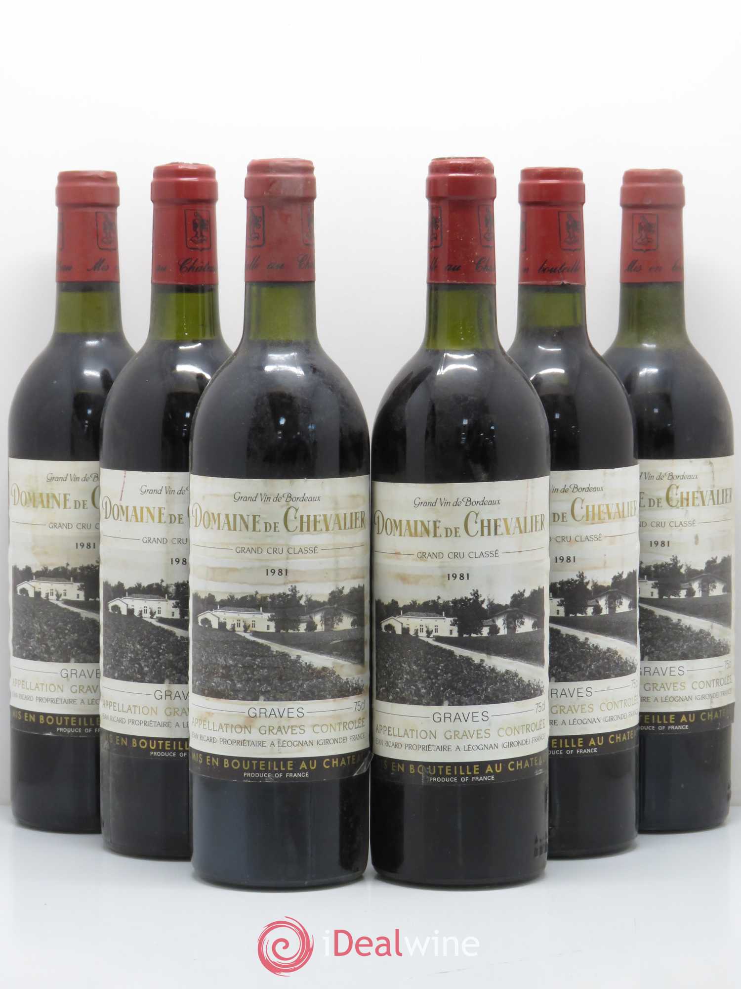 Domaine de Chevalier Cru Classé de Graves 1981 - Lot de 6 bouteilles - 0