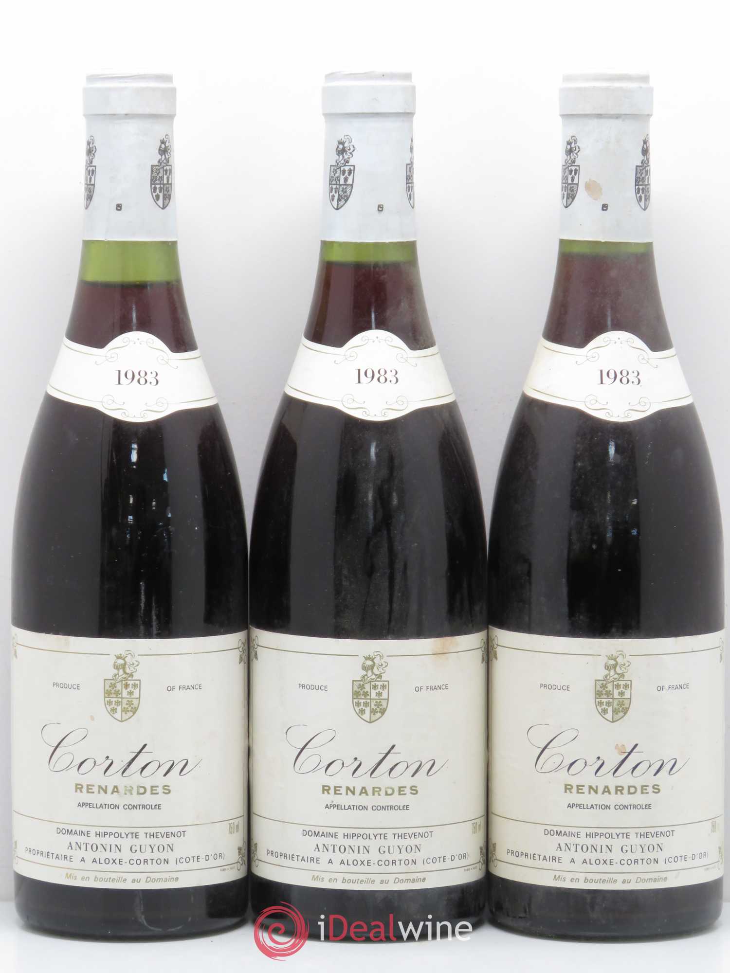 Corton Grand Cru Renardes Antonin Guyon 1983 - Posten von 3 Flaschen - 0