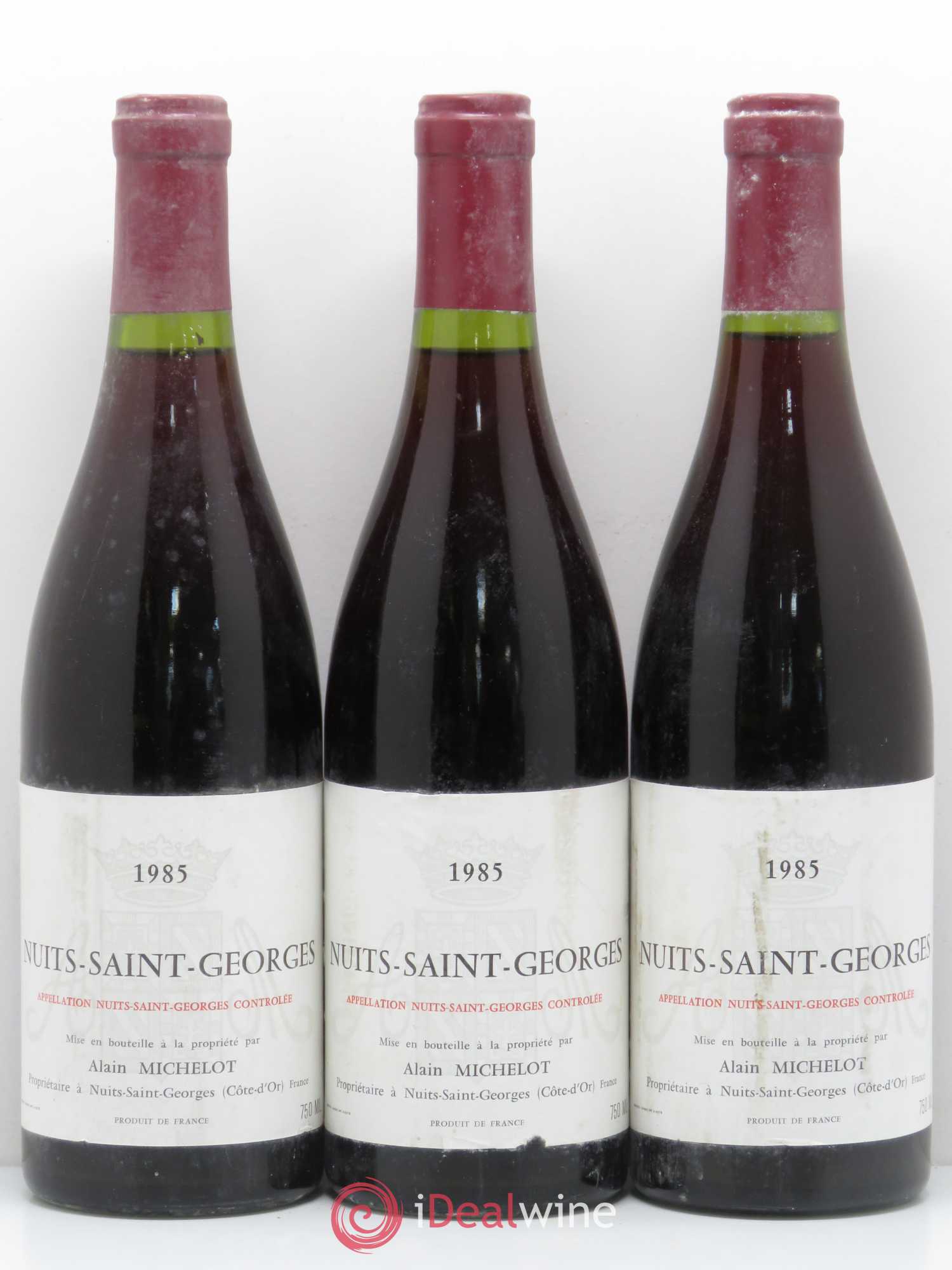 Nuits-Saint-Georges Alain Michelot 1985 - Lot de 3 bouteilles - 0