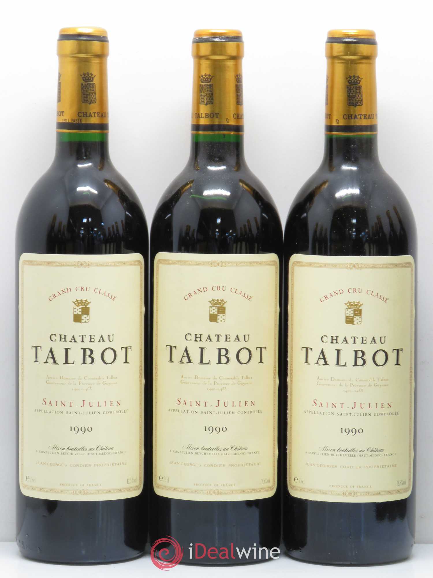 Château Talbot 4ème Grand Cru Classé 1990 - Lot de 12 bouteilles - 1