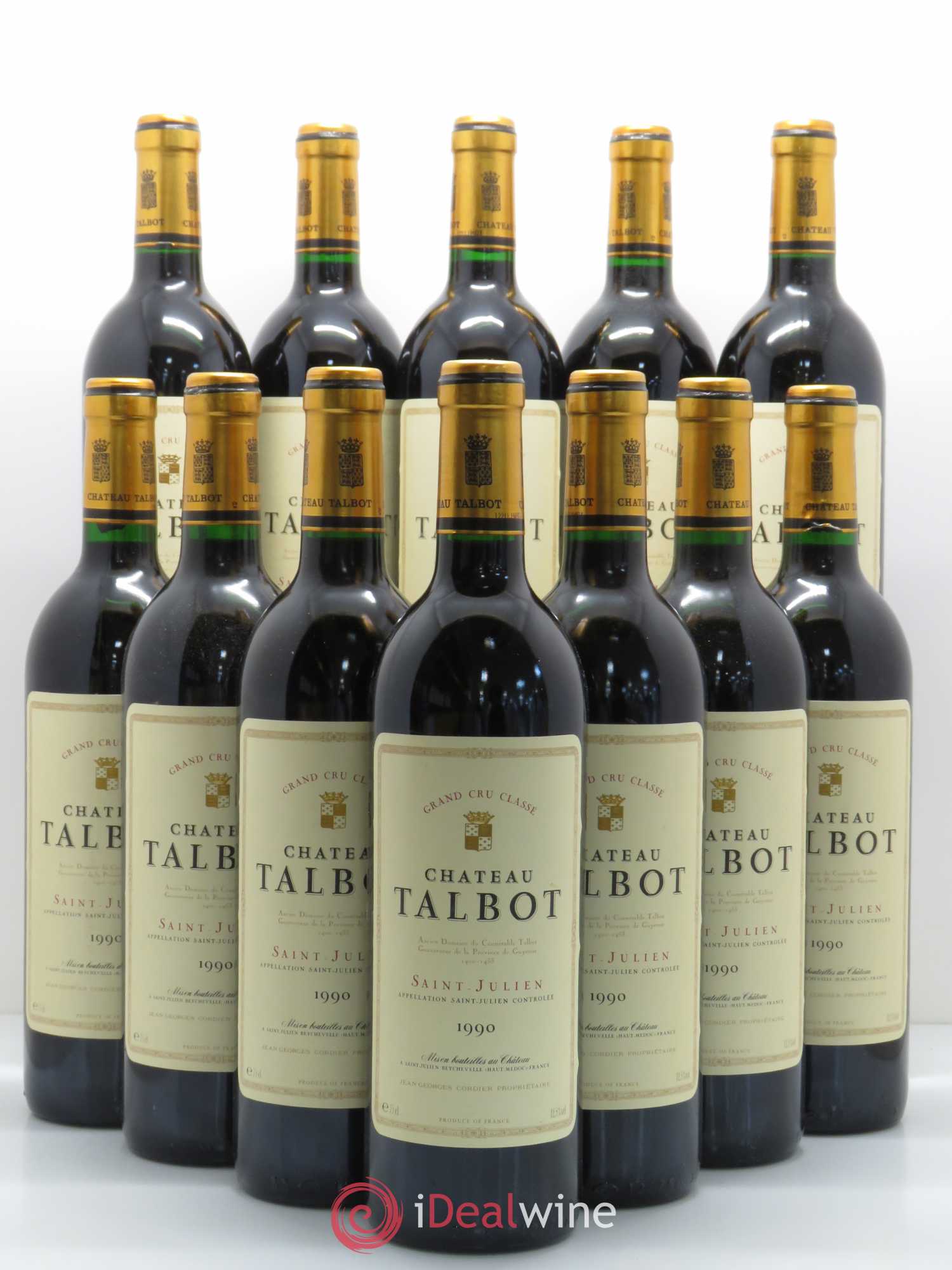 Château Talbot 4ème Grand Cru Classé 1990 - Lot de 12 bouteilles - 0