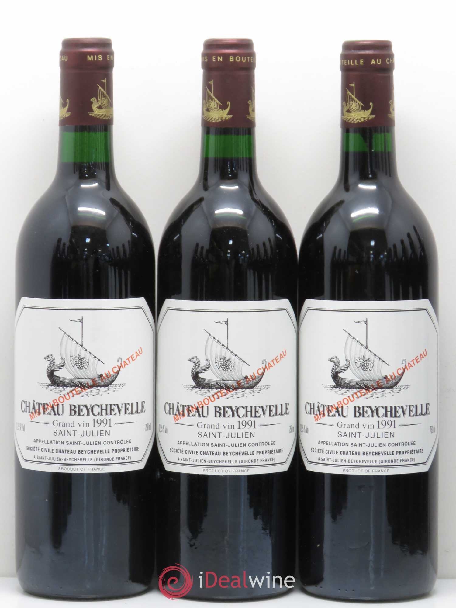 Château Beychevelle 4ème Grand Cru Classé 1991 - Lot de 12 bouteilles - 1