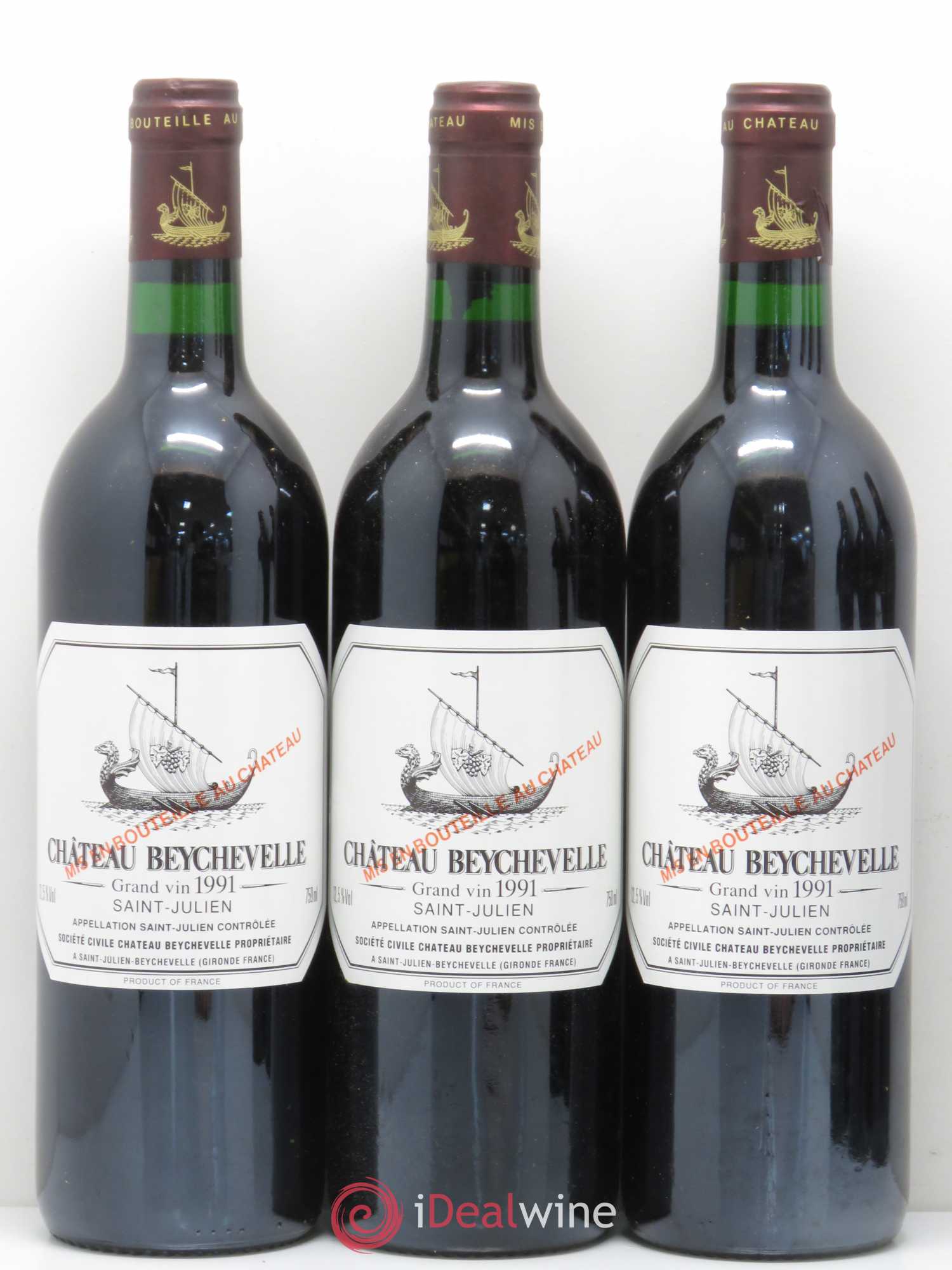 Château Beychevelle 4ème Grand Cru Classé 1991 - Lot de 12 bouteilles - 3