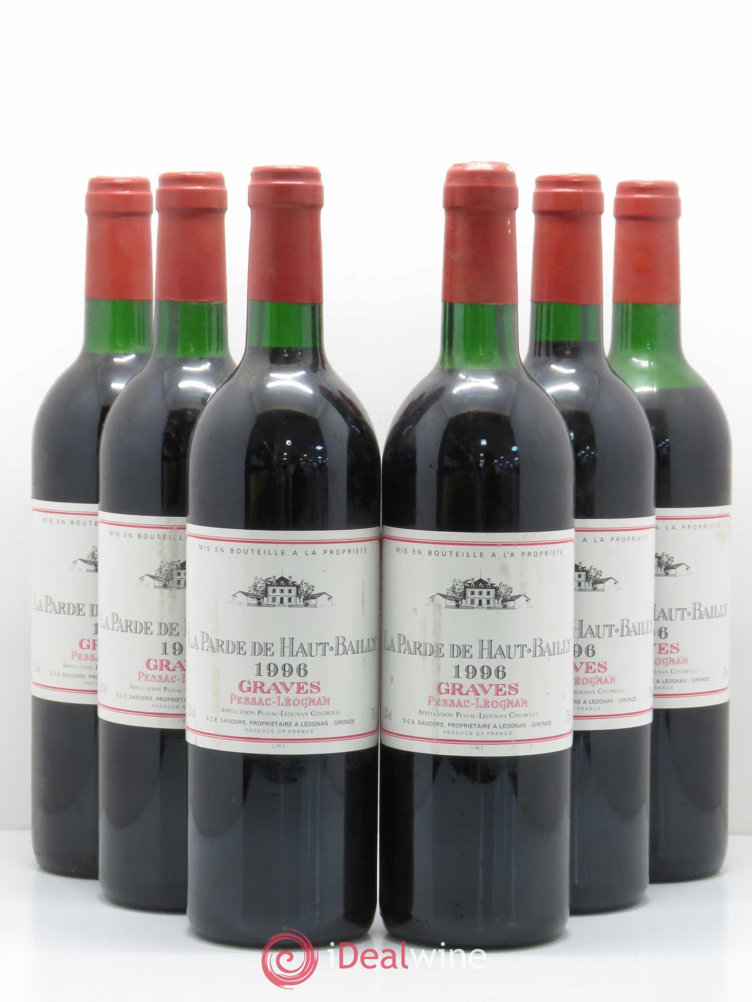 Haut Bailly II (Anciennement La Parde de Haut-Bailly) Second Vin 1996 - Lot de 6 bouteilles - 0