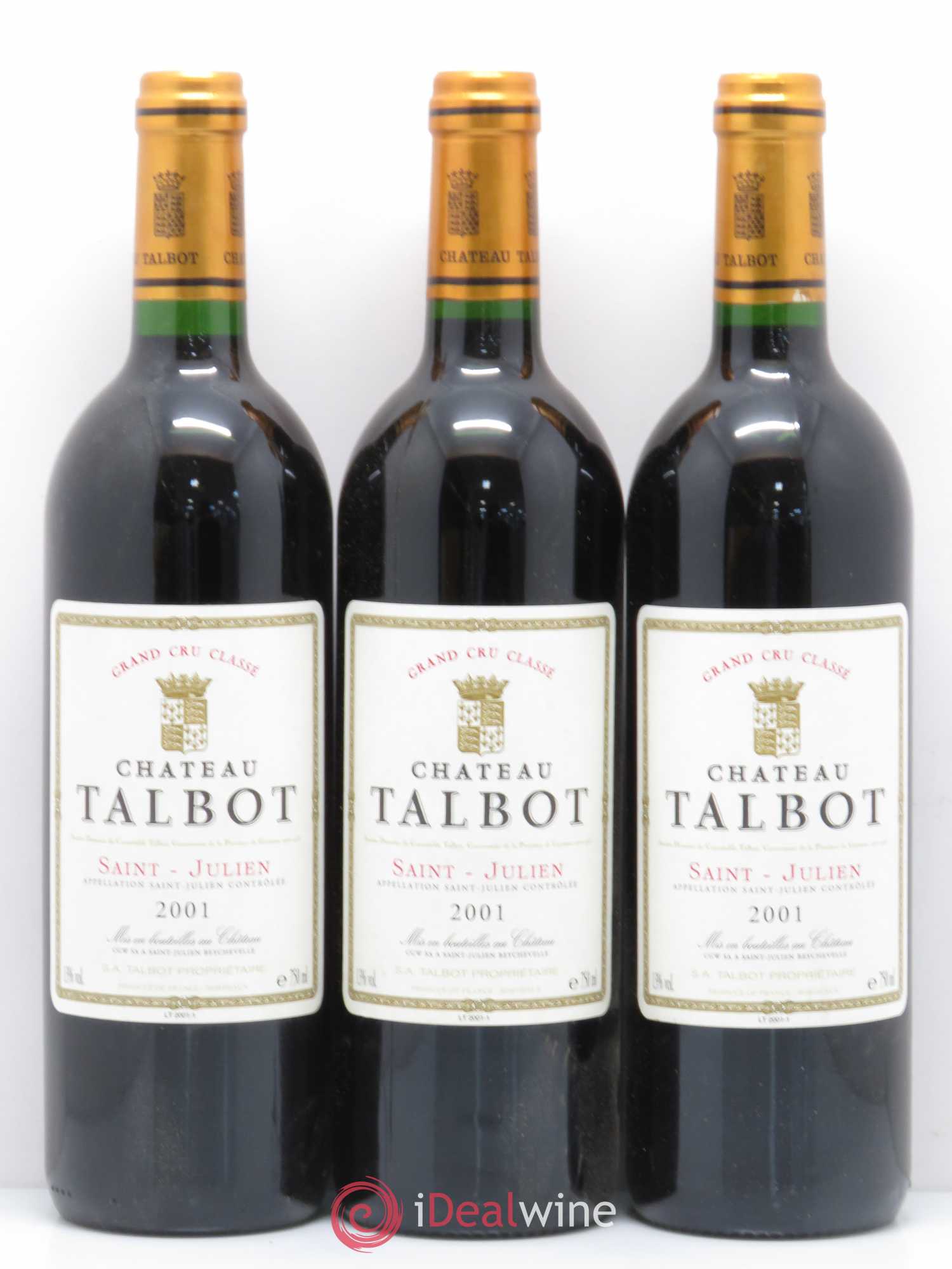Château Talbot 4ème Grand Cru Classé 2001 - Lot de 12 bouteilles - 4