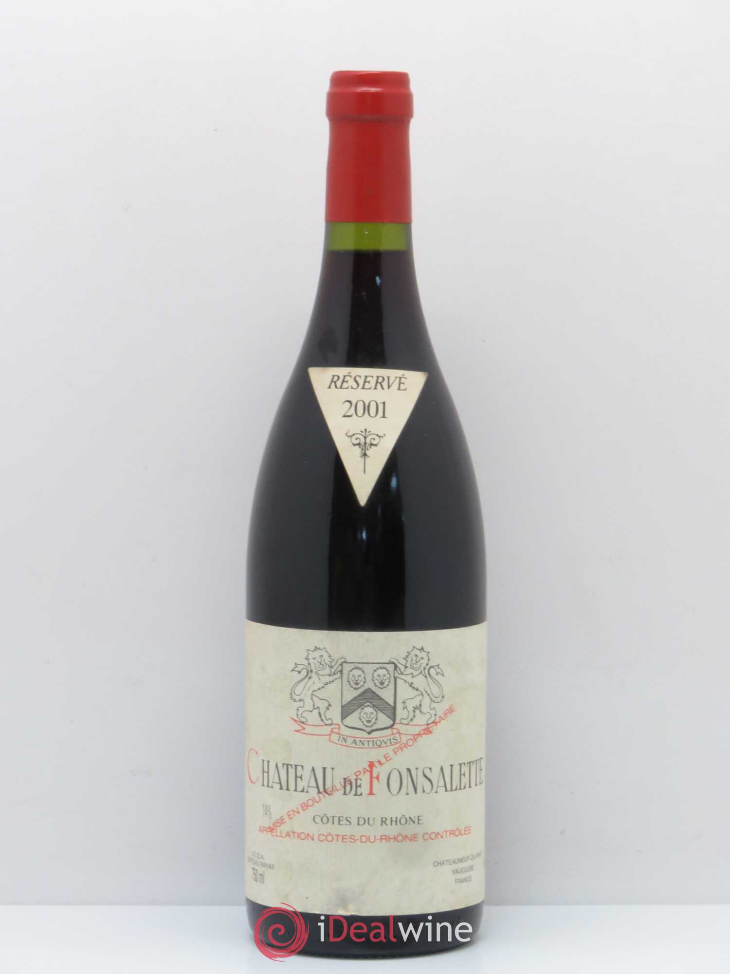 Côtes-du-Rhône Château de Fonsalette Emmanuel Reynaud 2001 - Lot de 1 bouteille - 0