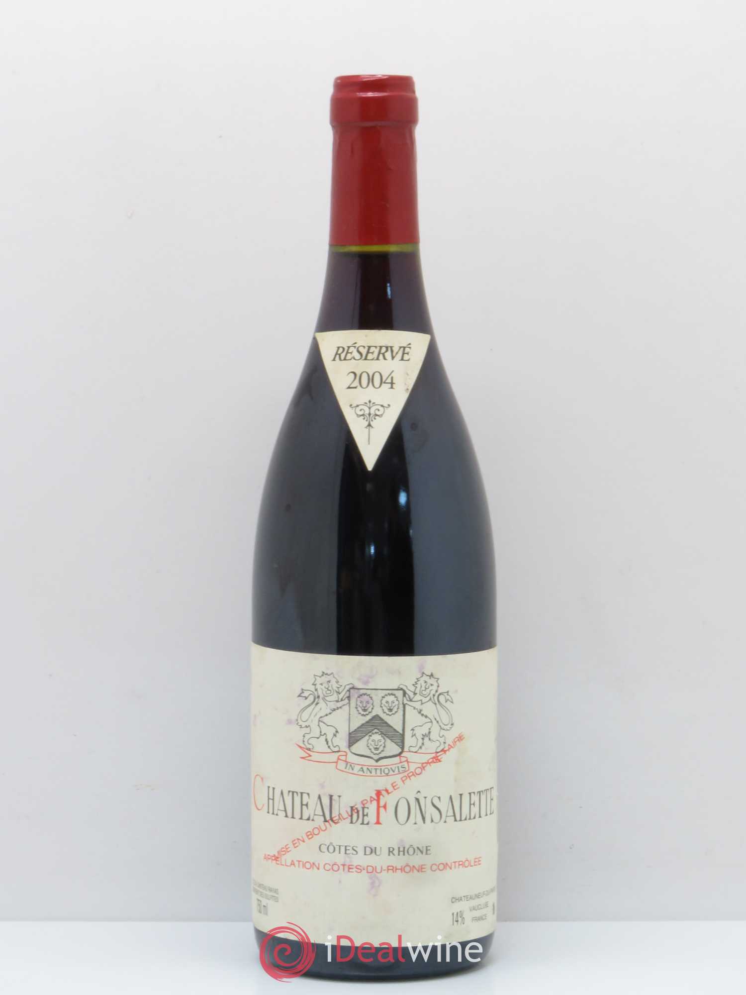 Côtes-du-Rhône Château de Fonsalette Emmanuel Reynaud 2004 - Lot de 1 bouteille - 0