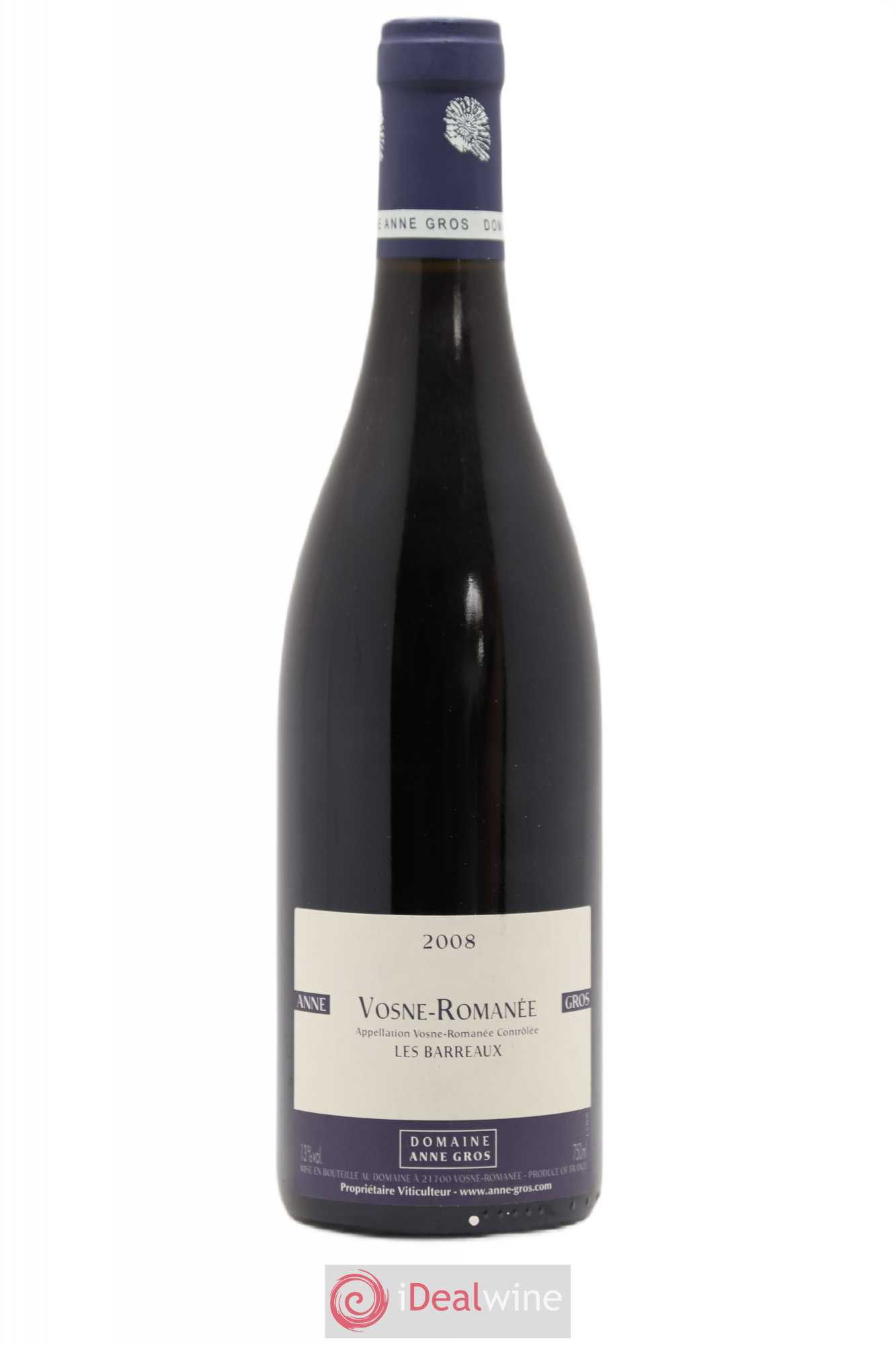 Vosne-Romanée Les Barreaux Anne Gros 2008 - Lot de 1 bouteille - 0