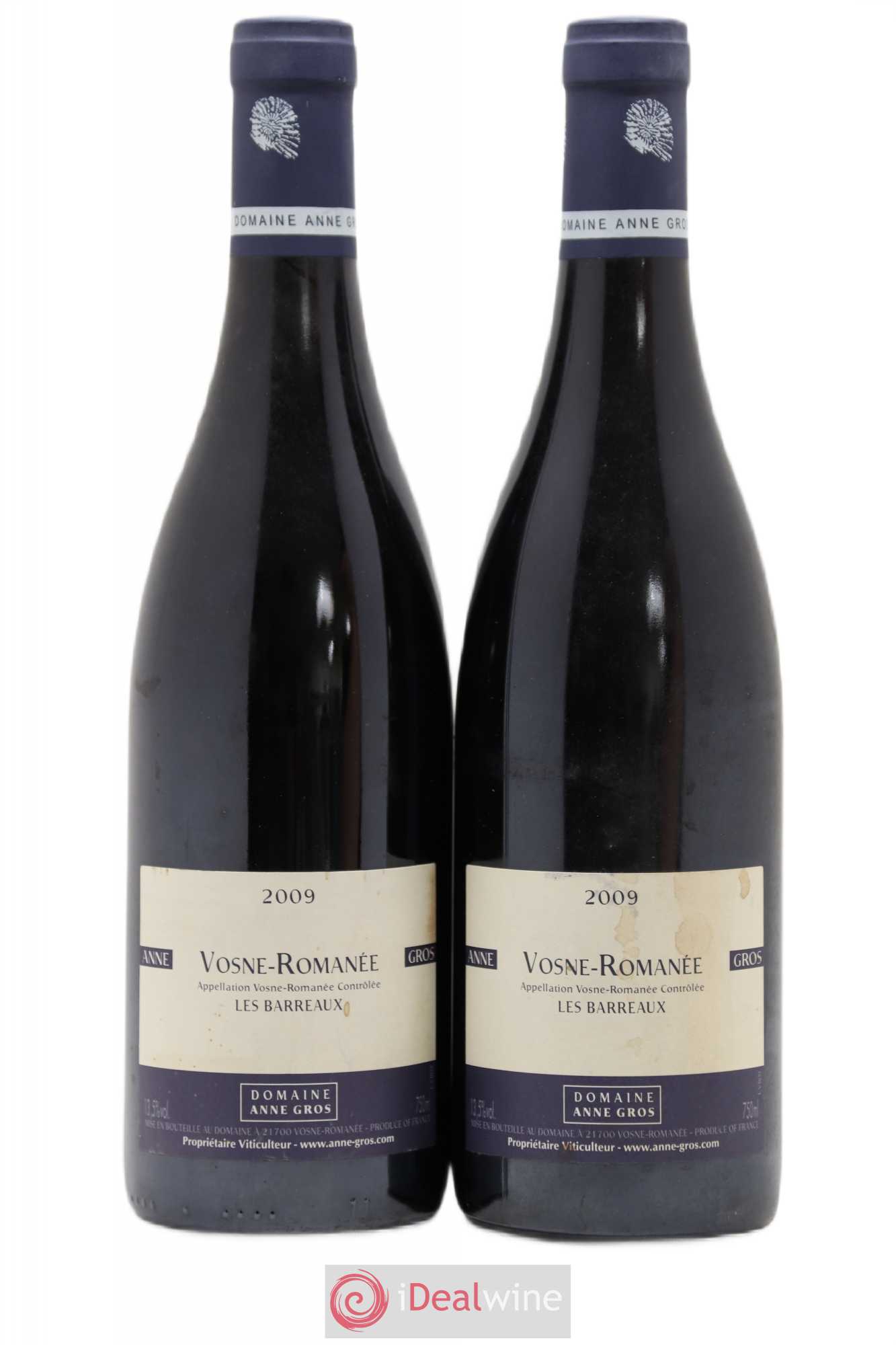 Vosne-Romanée Les Barreaux Anne Gros 2009 - Lot de 2 bouteilles - 0