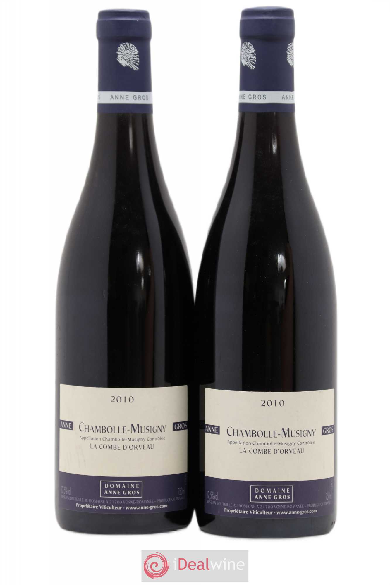 Chambolle-Musigny La Combe d'Orveau Anne Gros 2010 - Lot de 2 bouteilles - 0