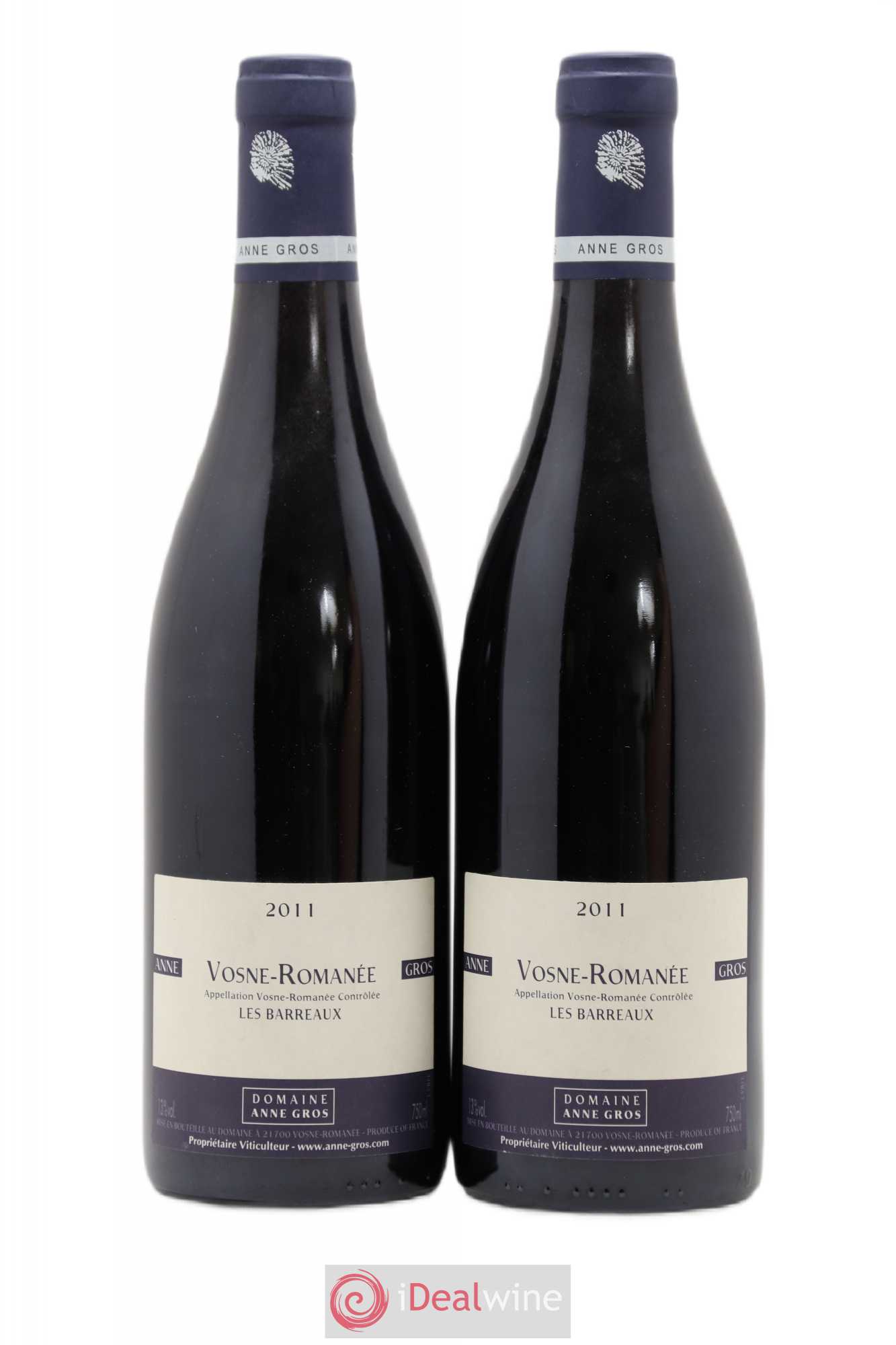 Vosne-Romanée Les Barreaux Anne Gros 2011 - Lot de 2 bouteilles - 0