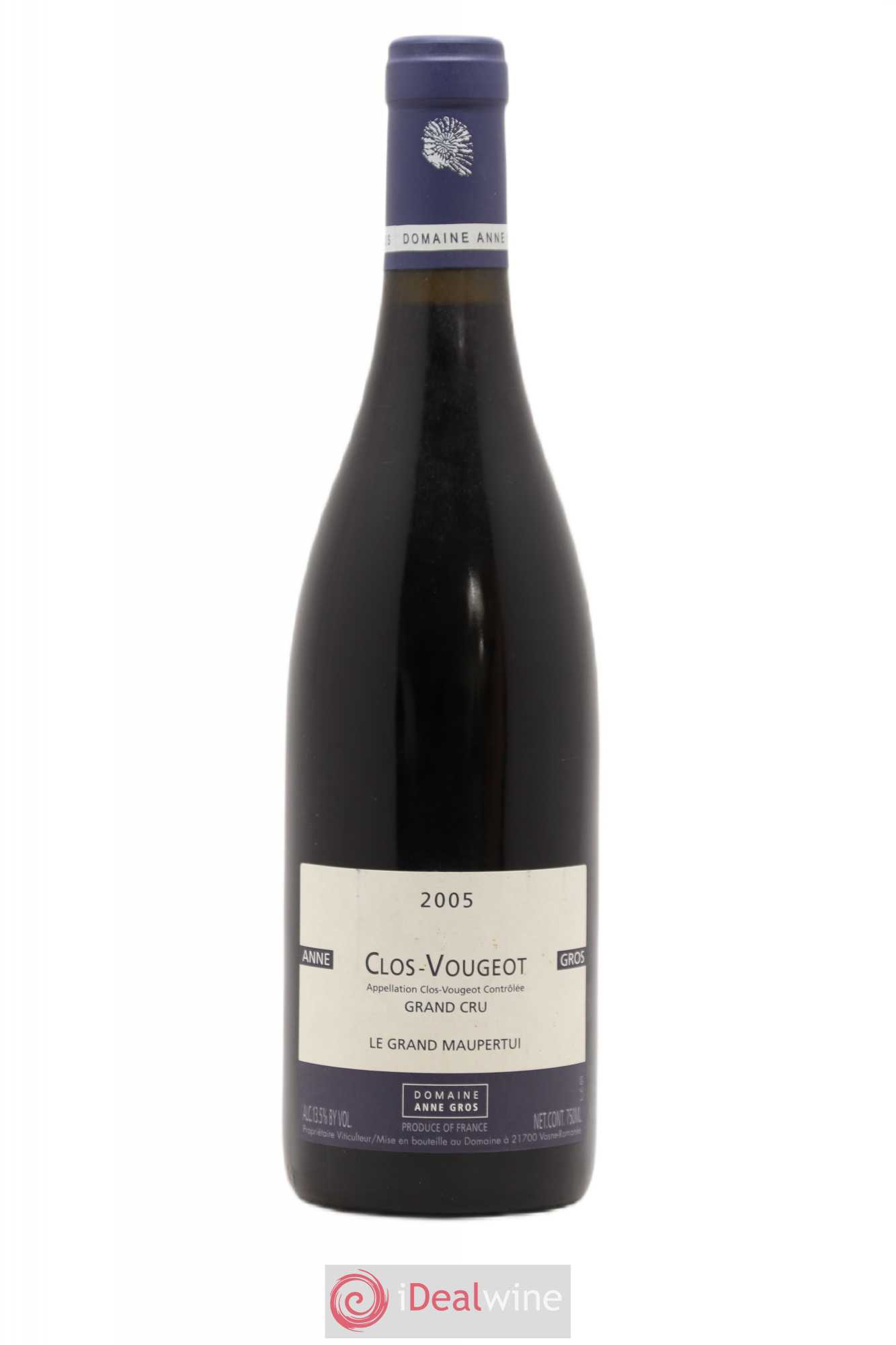Clos de Vougeot Grand Cru Le Grand Maupertui Anne Gros 2005 - Lot de 1 bouteille - 0