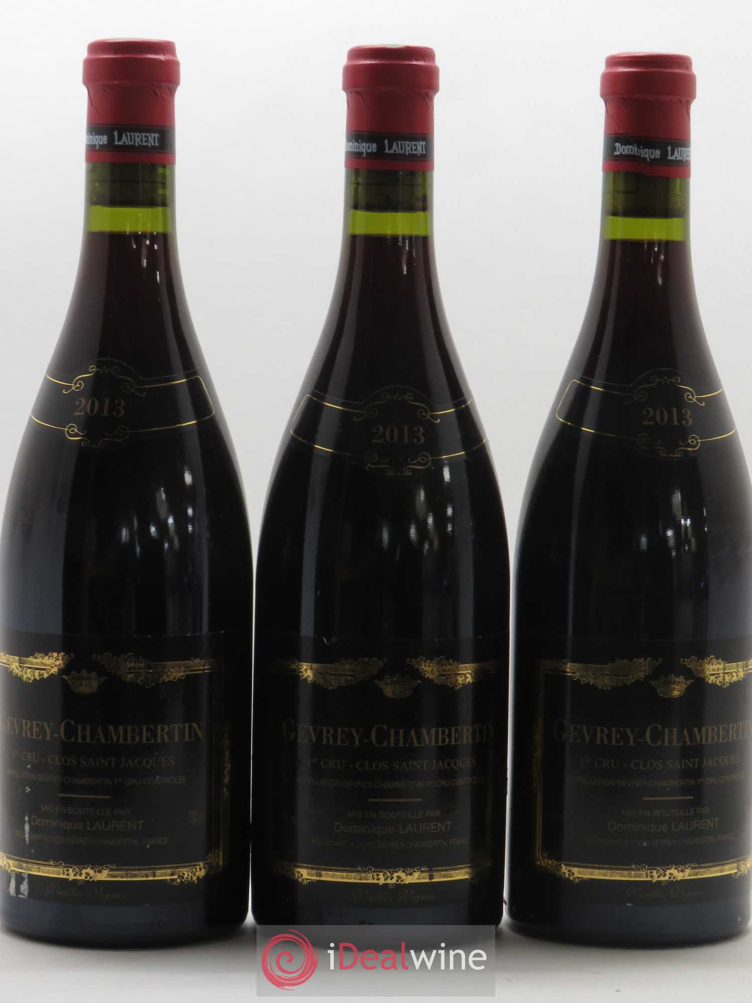 Gevrey-Chambertin 1er Cru Clos Saint Jacques Dominique Laurent 2013 - Lot de 3 bouteilles - 0