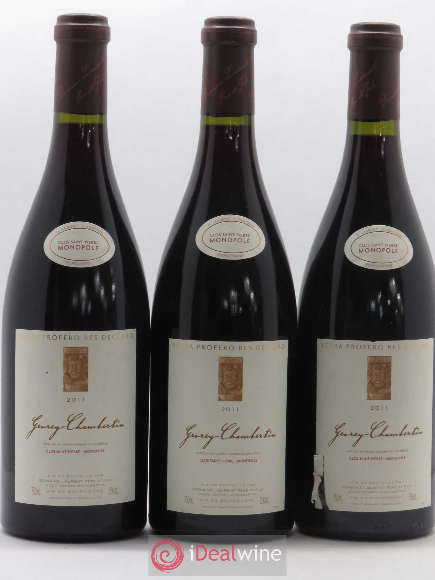 Gevrey-Chambertin 1er Cru Clos Saint Pierre Dominique Laurent 2011 - Posten von 3 Flaschen - 0