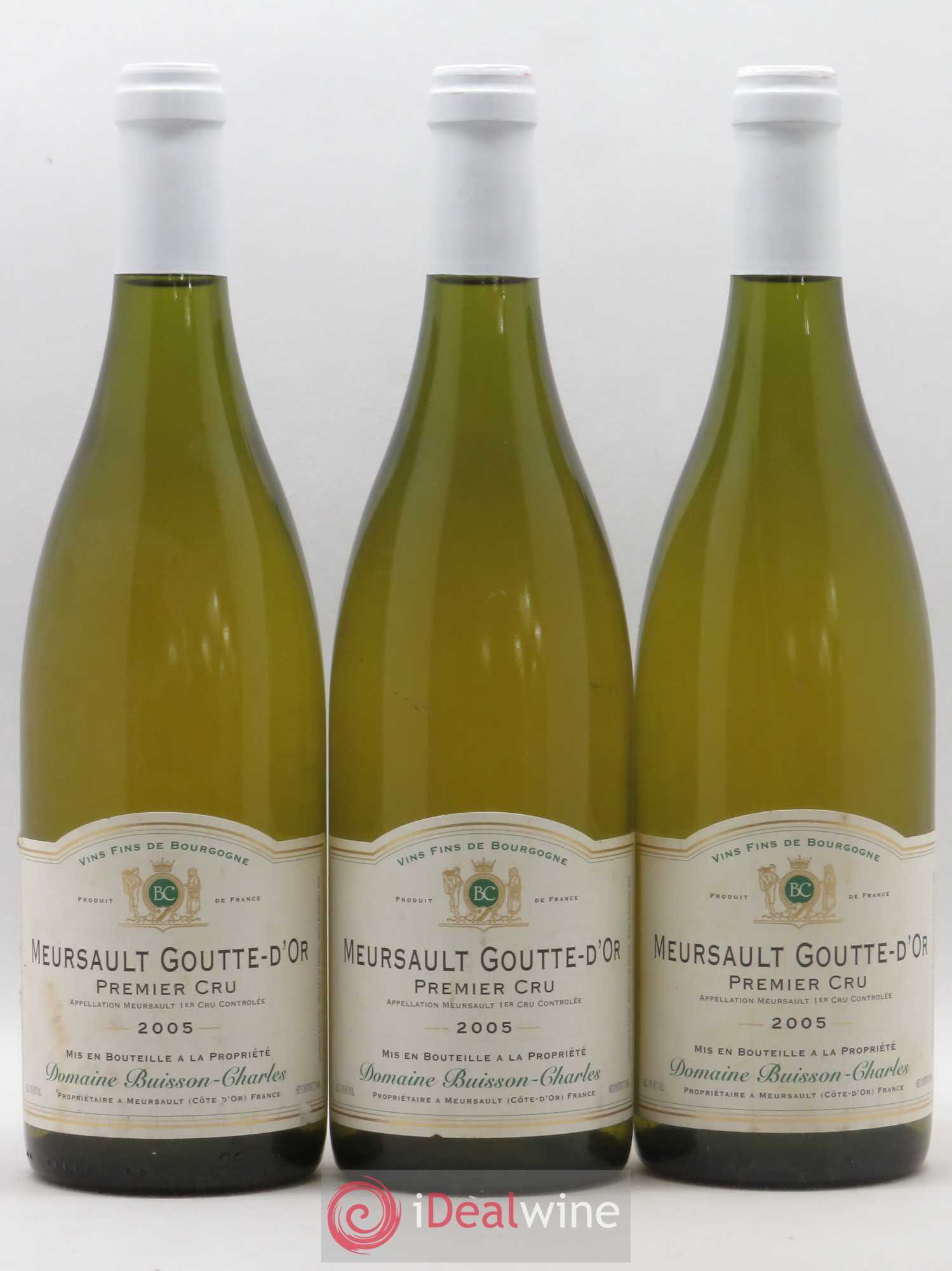 Meursault 1er Cru Goutte d'Or Buisson-Charles (Domaine) 2005 - Lot de 3 bouteilles - 0