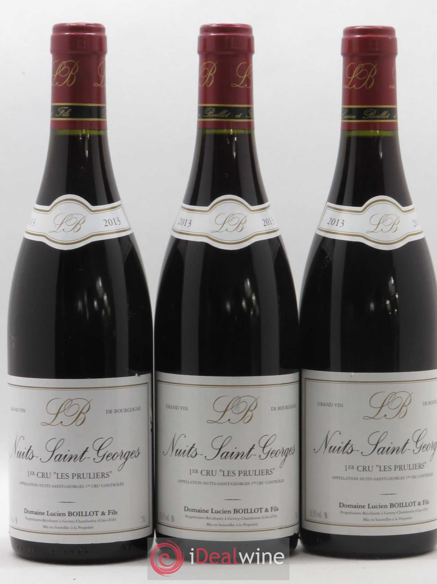Nuits-Saint-Georges 1er Cru Les Pruliers Lucien Boillot & Fils (Domaine) 2013 - Lot de 3 bouteilles - 0
