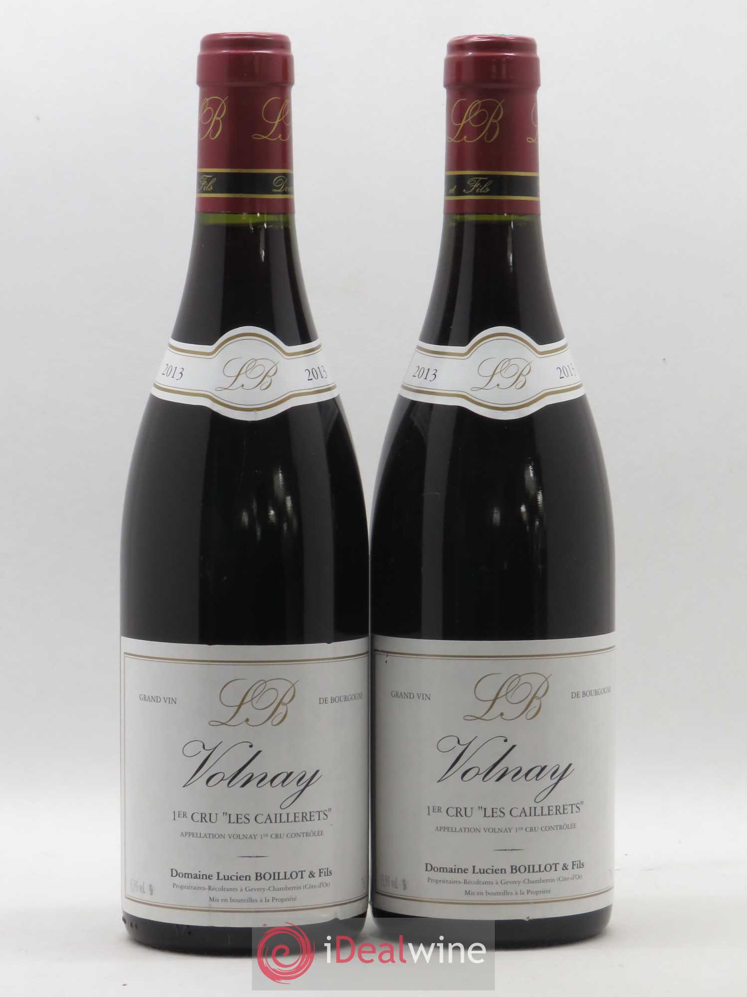 Volnay 1er Cru Les Caillerets Lucien Boillot & Fils (Domaine) 2013 - Lot de 2 bouteilles - 0