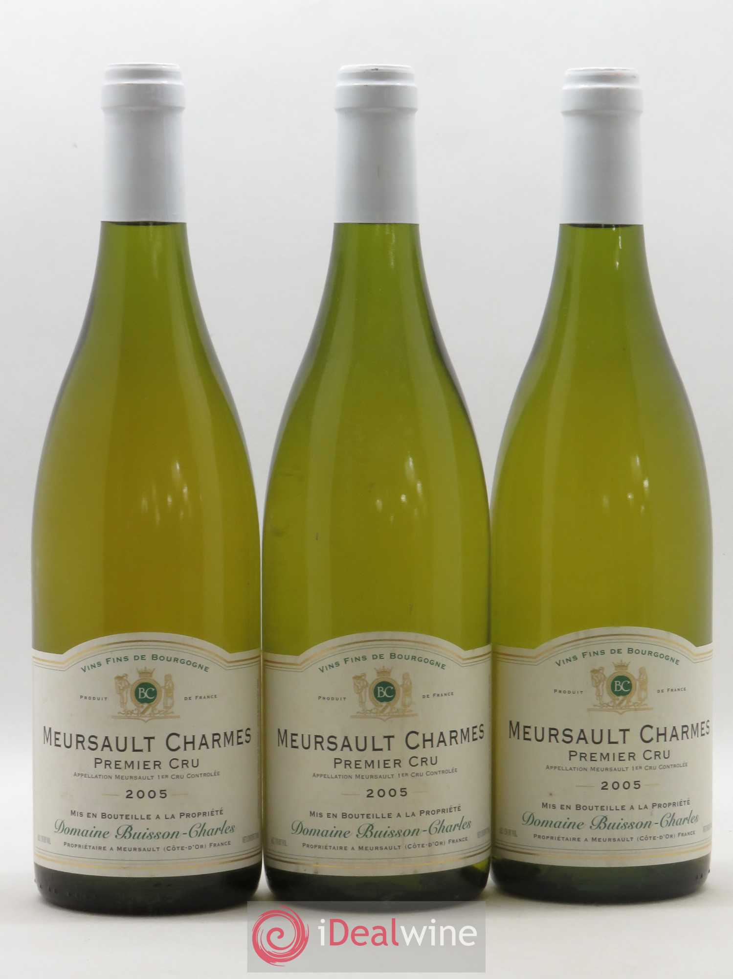 Meursault 1er Cru Charmes Buisson-Charles (Domaine) 2005 - Lot de 3 bouteilles - 0