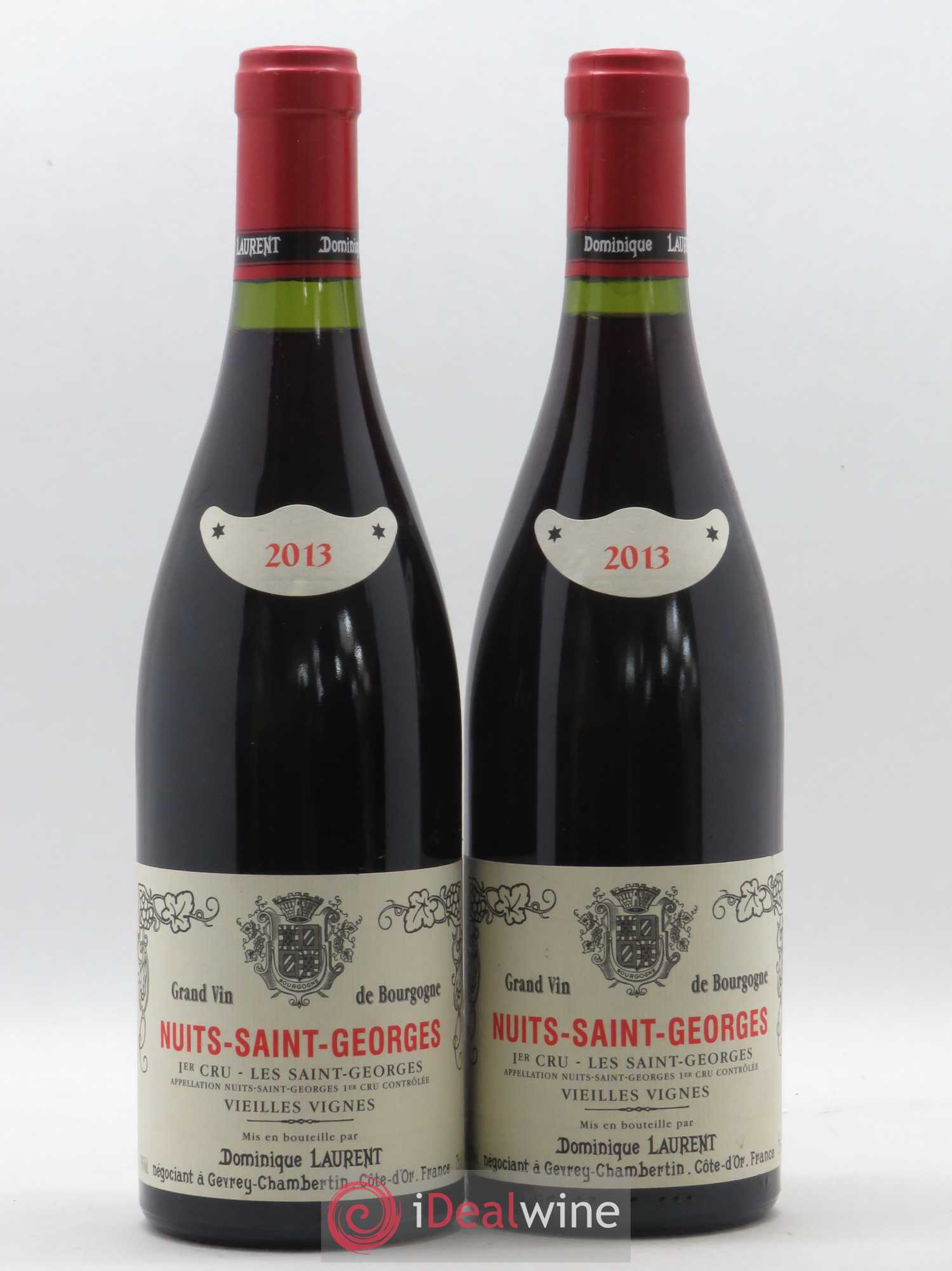 Nuits-Saint-Georges 1er Cru Les Saints Georges Vieilles Vignes Dominique Laurent 2013 - Lot de 2 bouteilles - 0