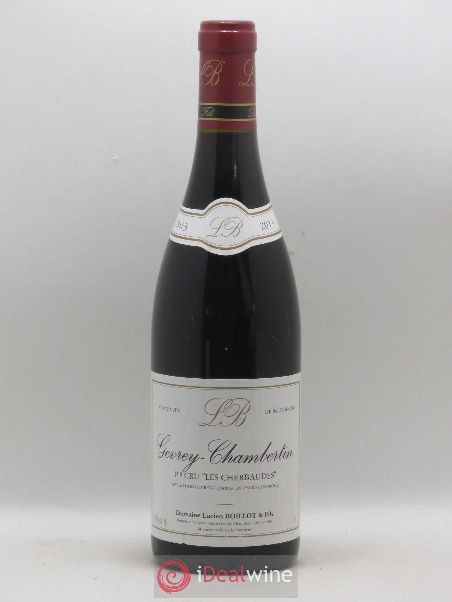 Gevrey-Chambertin 1er Cru Les Cherbaudes Lucien Boillot & Fils (Domaine) 2013 - Lot de 1 bouteille - 0