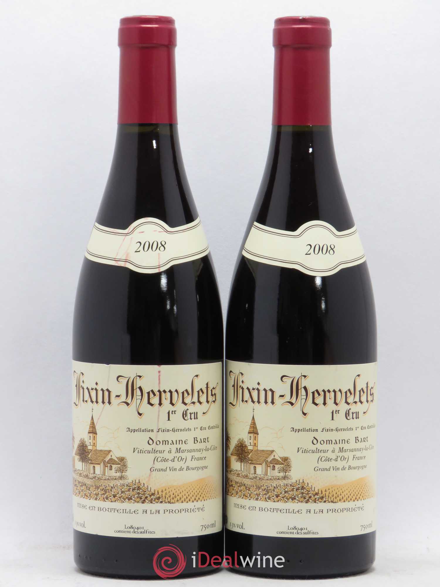 Fixin 1er Cru Les Hervelets Domaine Bart 2008 - Posten von 2 Flaschen - 0