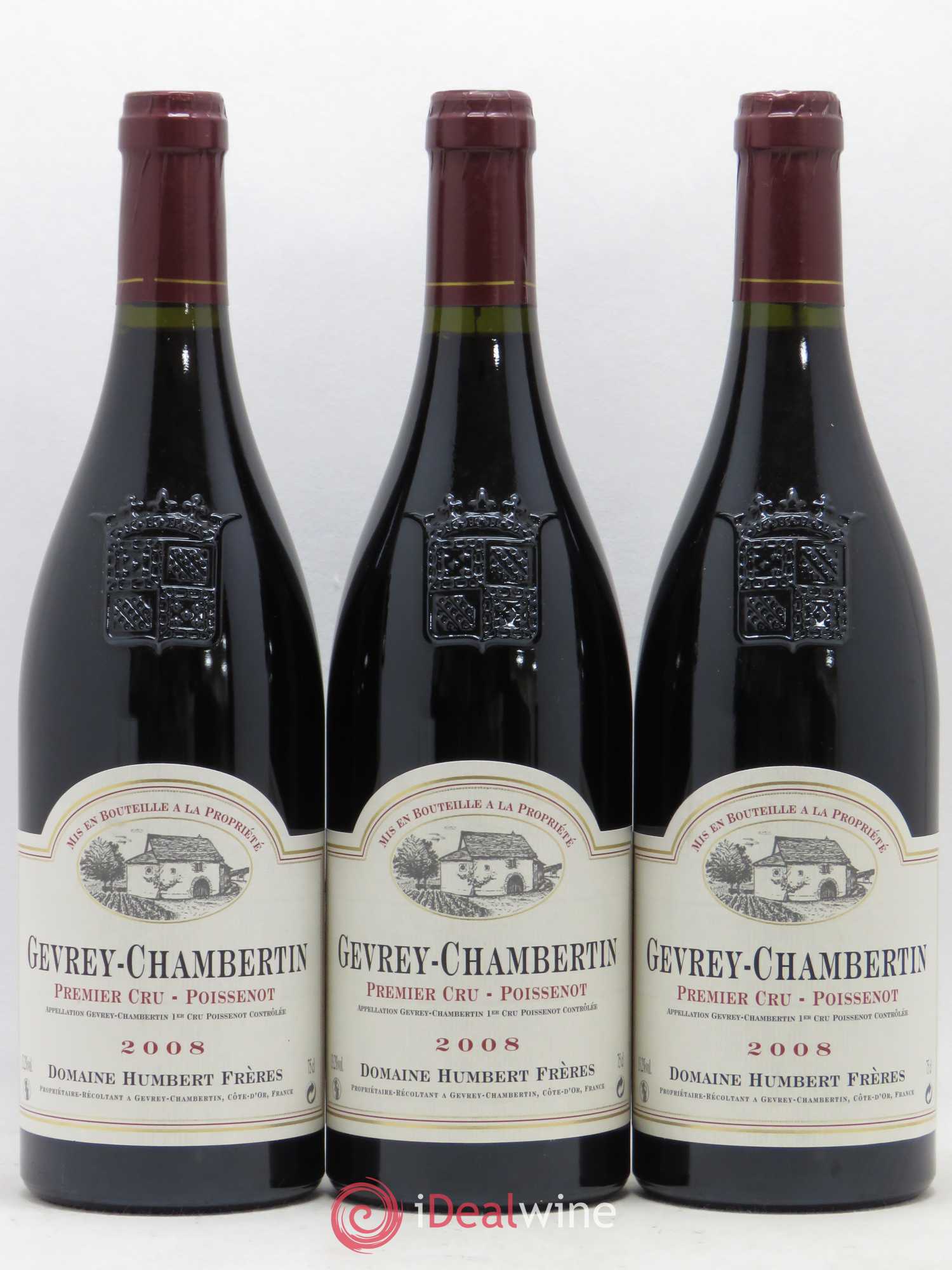 Gevrey-Chambertin 1er Cru Poissenot Humbert (Domaine) 2008 - Lot de 3 bouteilles - 0