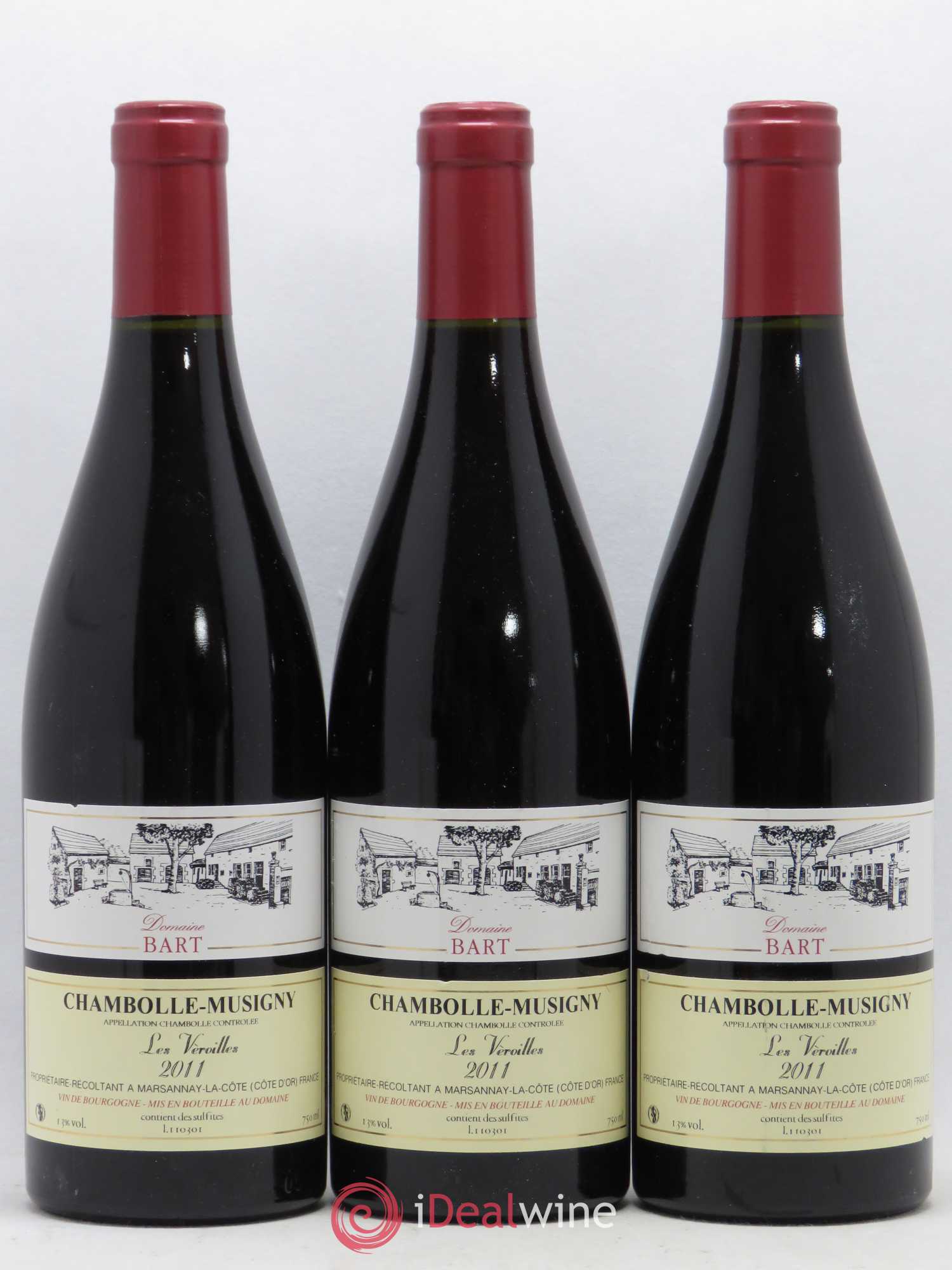 Chambolle-Musigny Les Véroilles Domaine Bart 2011 - Posten von 3 Flaschen - 0