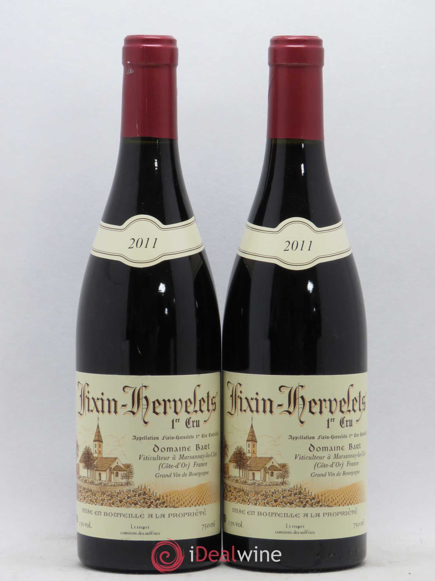 Fixin 1er Cru Les Hervelets Domaine Bart 2011 - Posten von 2 Flaschen - 0