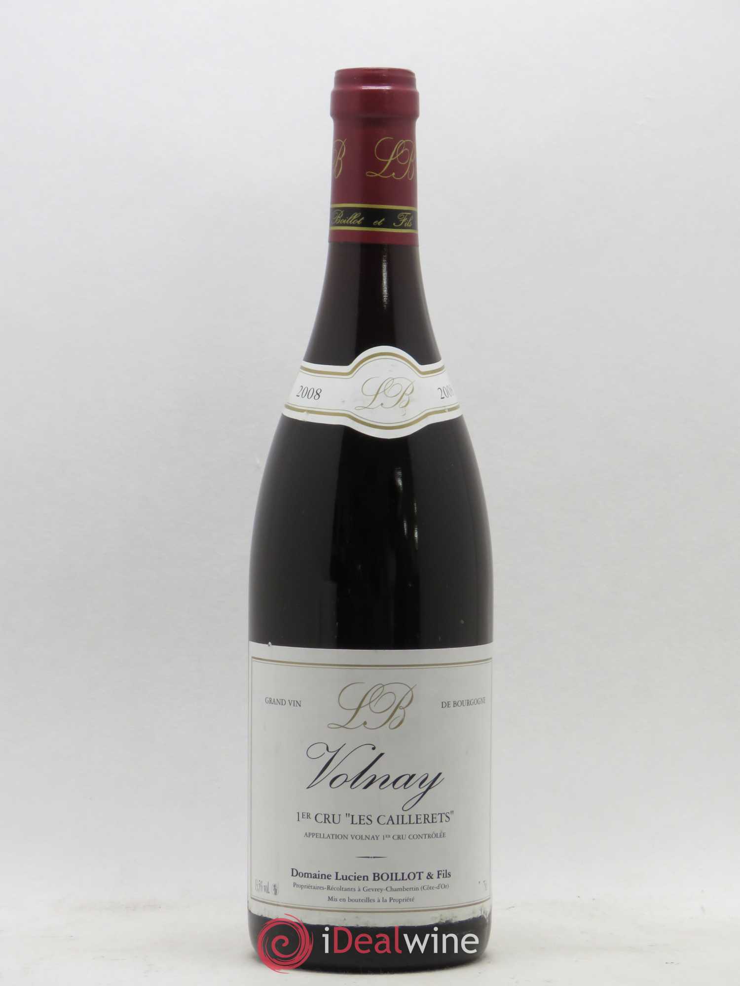 Volnay 1er Cru Les Caillerets Lucien Boillot & Fils (Domaine) 2008 - Lot de 1 bouteille - 0