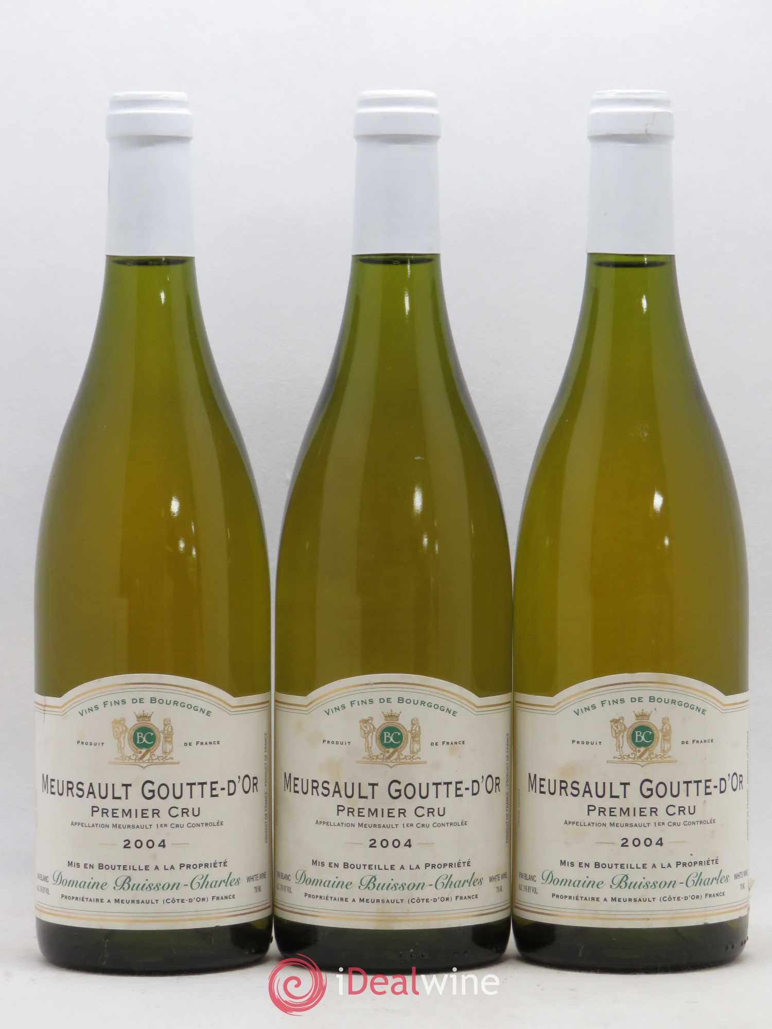 Meursault 1er Cru Goutte d'Or Buisson Charles 2004 - Posten von 3 Flaschen - 0