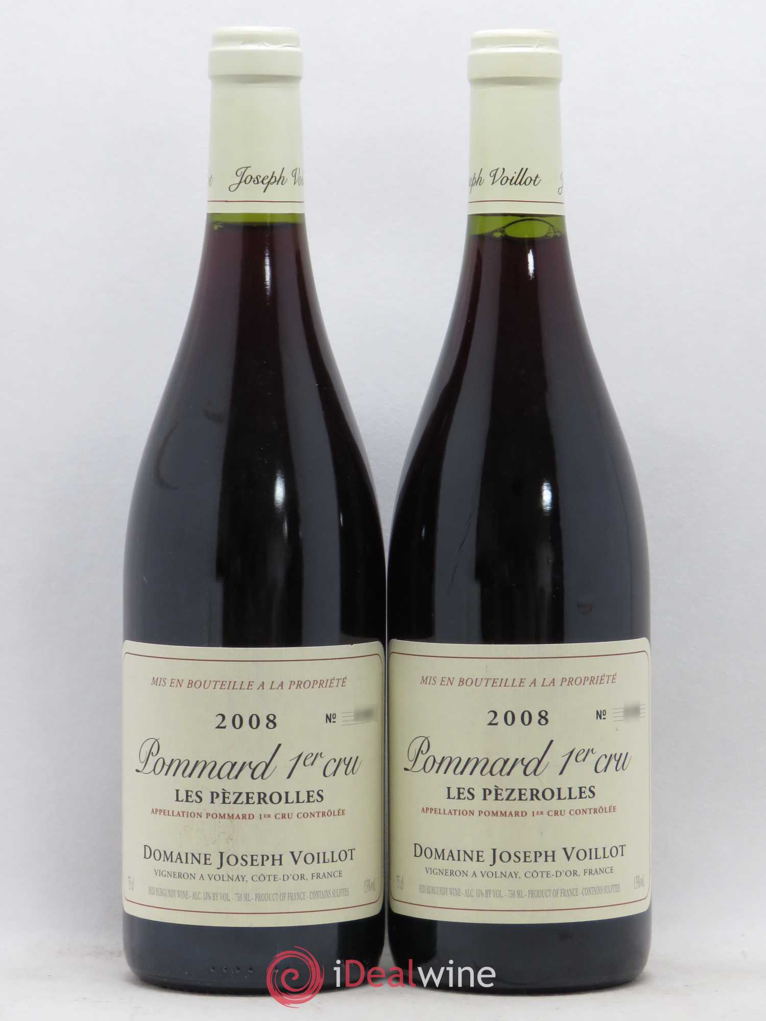 Pommard 1er Cru Les Pèzerolles Joseph Voillot (Domaine) 2008 - Lotto di 2 bottiglie - 0