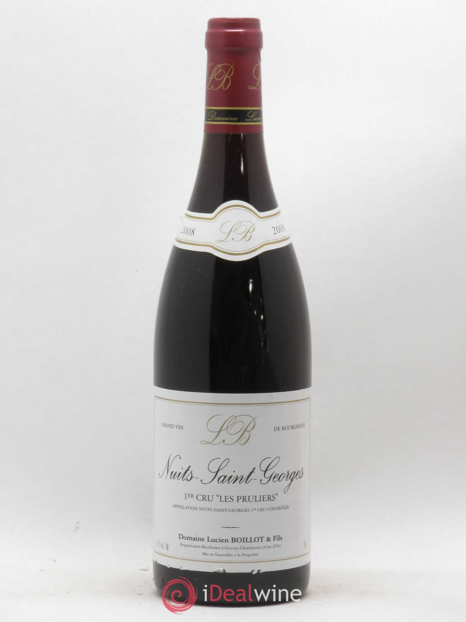 Nuits-Saint-Georges 1er Cru Les Pruliers Lucien Boillot 2008 - Posten von 1 Flasche - 0